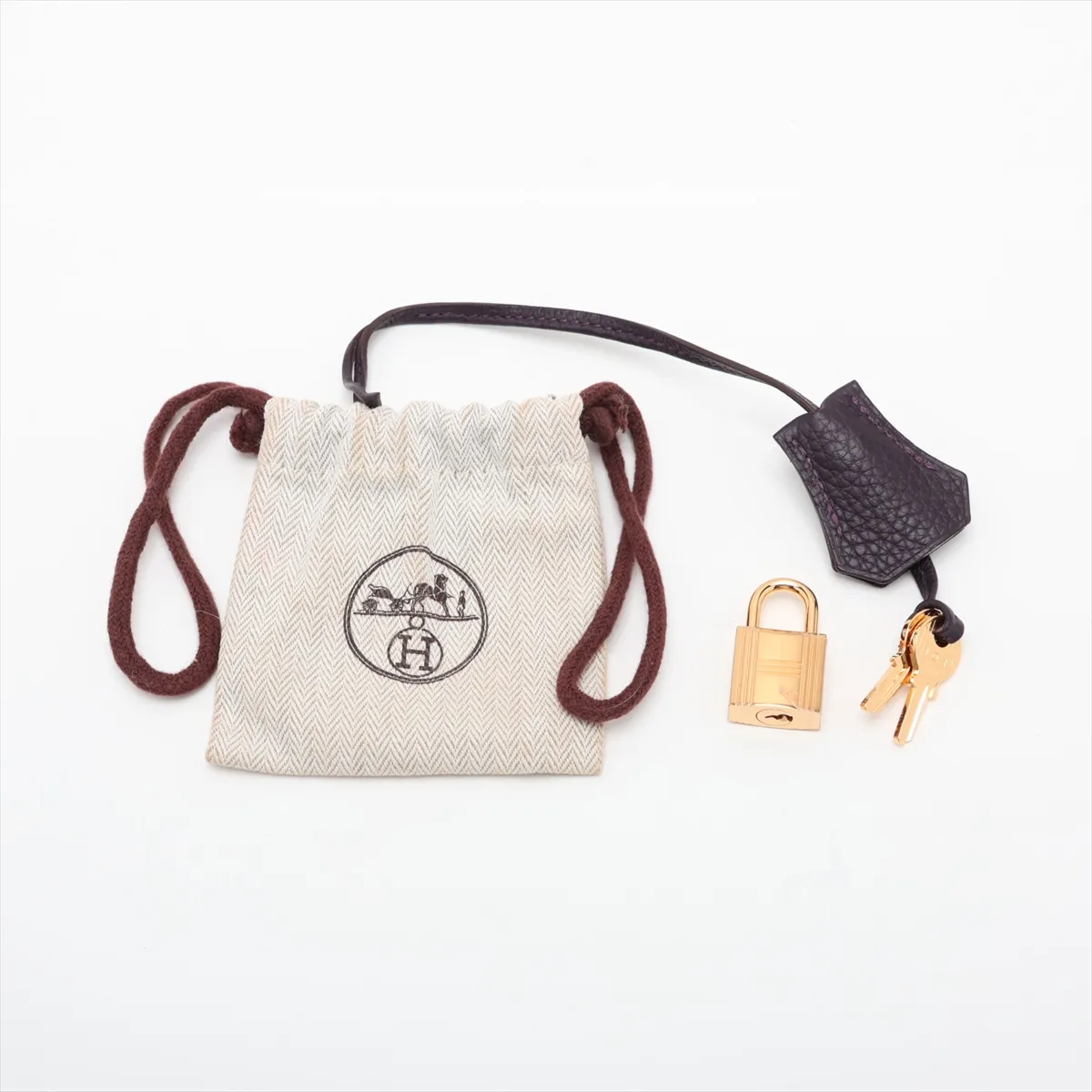 [Individually packaged] Hermes Birkin 30 Letournée Togo Raisin Gold Hardware R: 2014 — view 11