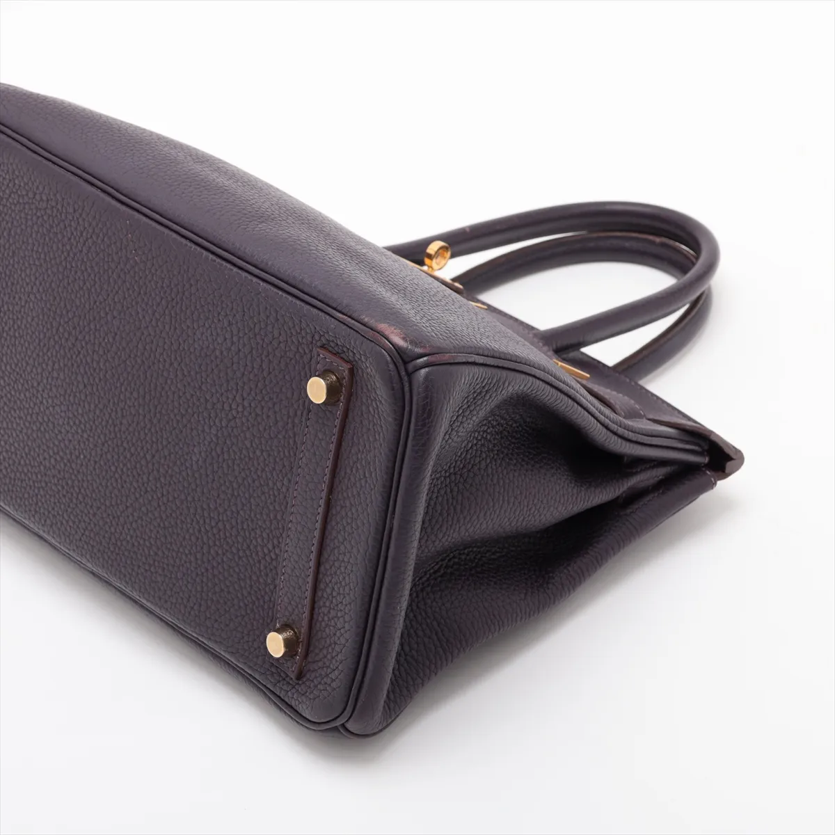 [Individually packaged] Hermes Birkin 30 Letournée Togo Raisin Gold Hardware R: 2014 — view 3