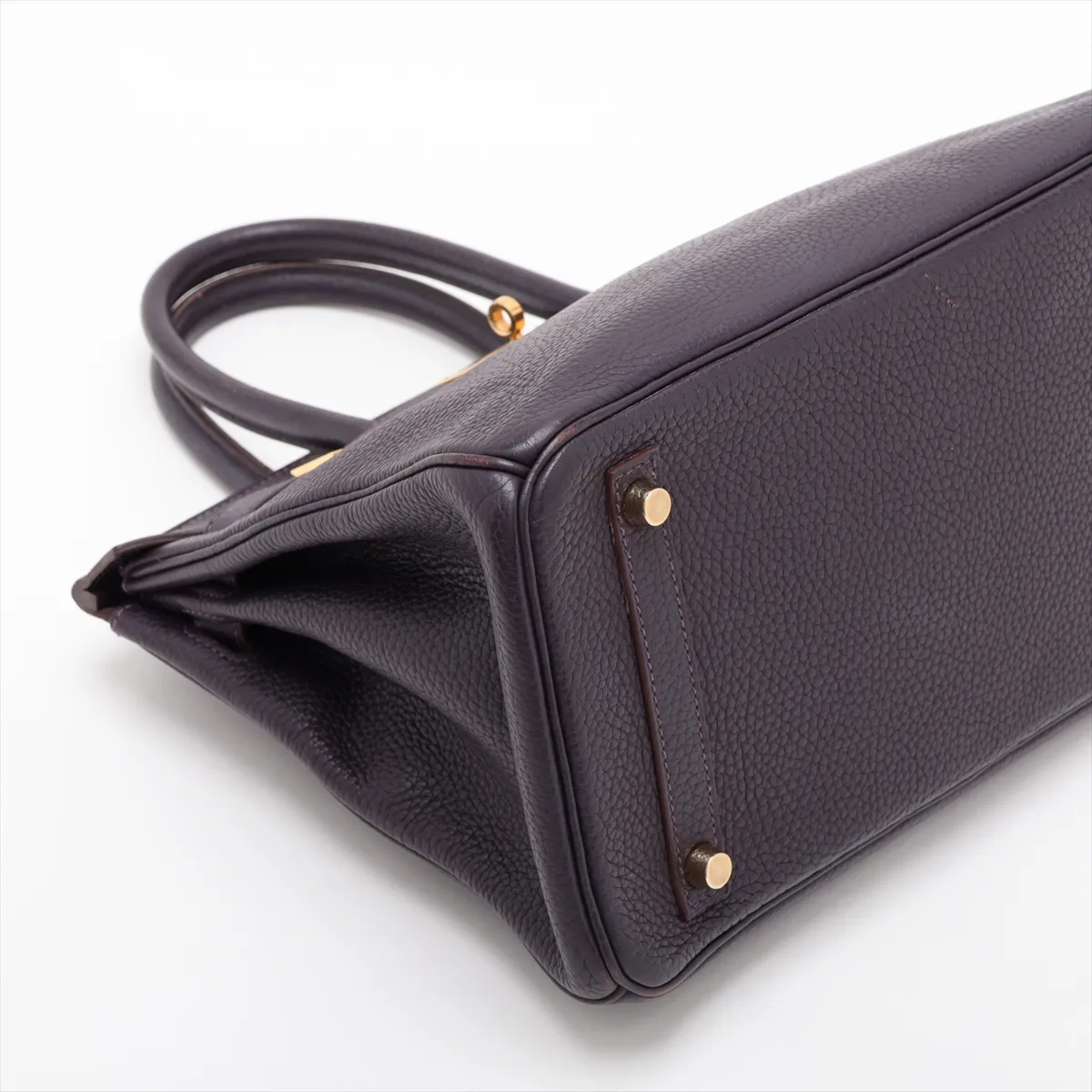 [Individually packaged] Hermes Birkin 30 Letournée Togo Raisin Gold Hardware R: 2014 — view 4