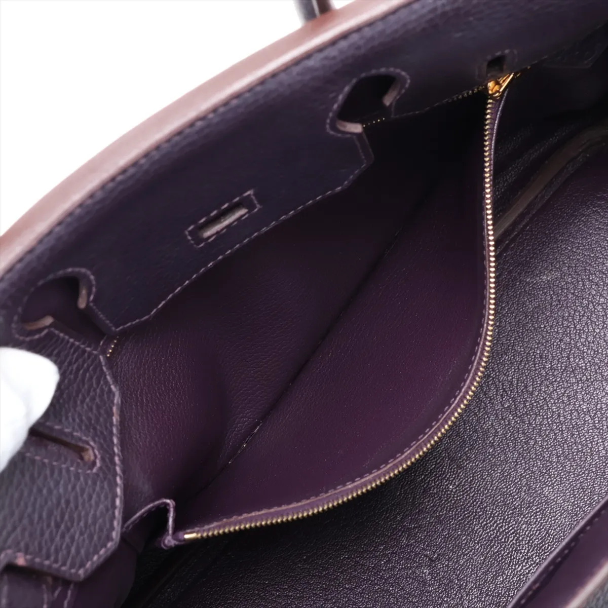[Individually packaged] Hermes Birkin 30 Letournée Togo Raisin Gold Hardware R: 2014 — view 9