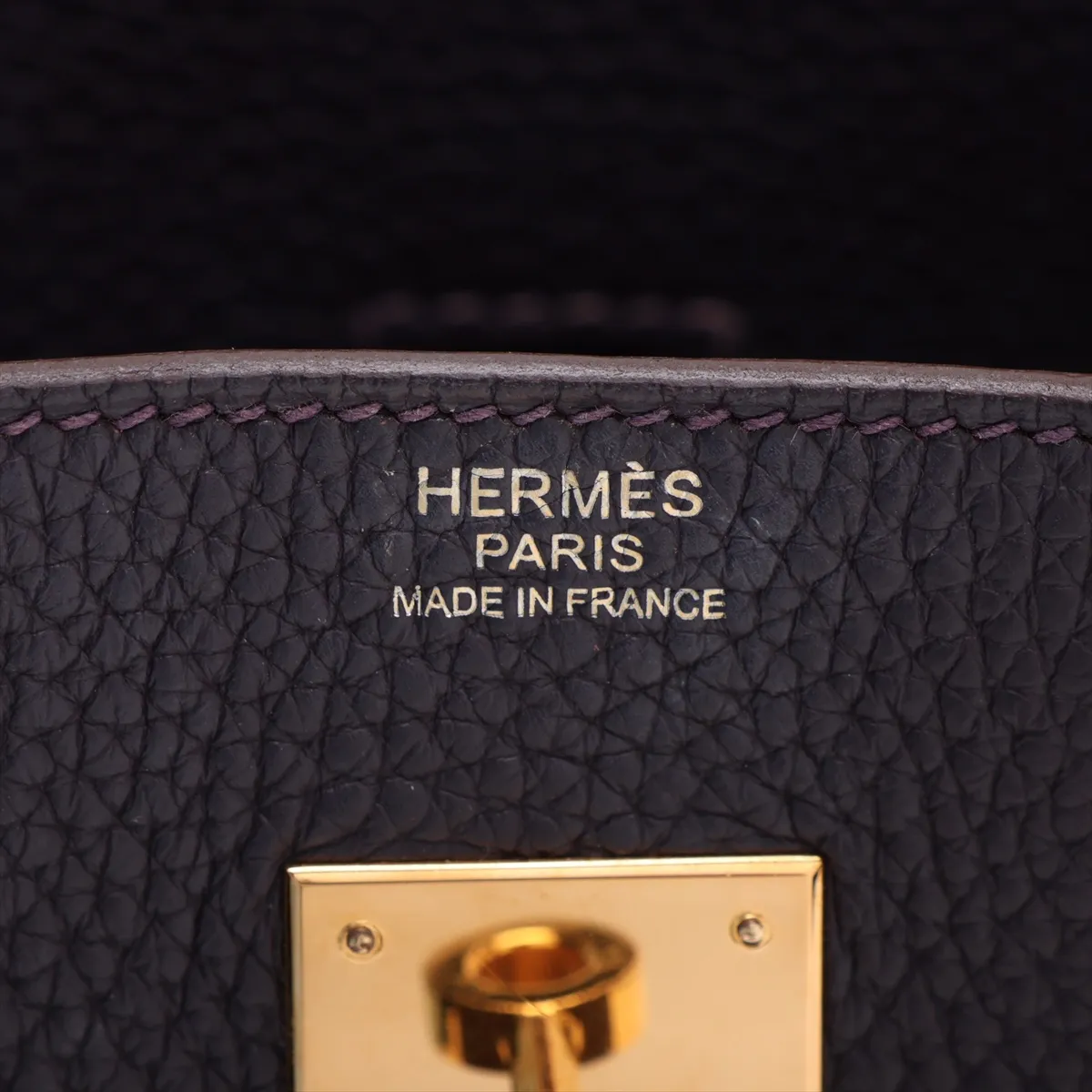 [Individually packaged] Hermes Birkin 30 Letournée Togo Raisin Gold Hardware R: 2014 — view 10