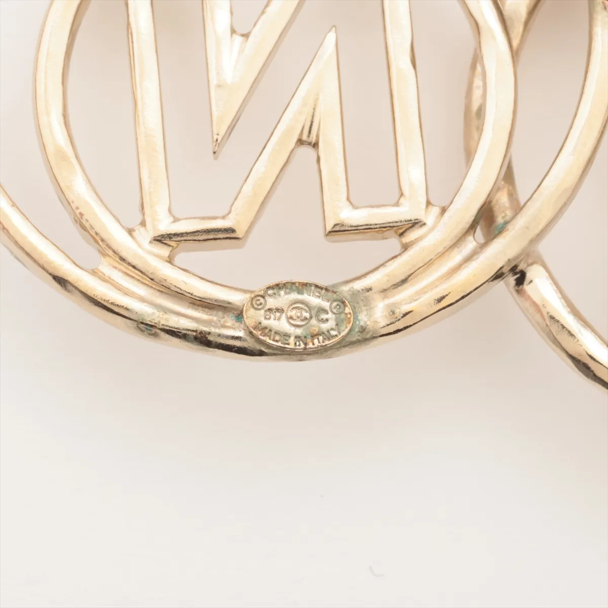 Coco Mark Logo B17C Brooch, GP Gold. Shows signs of wear, including — view 4