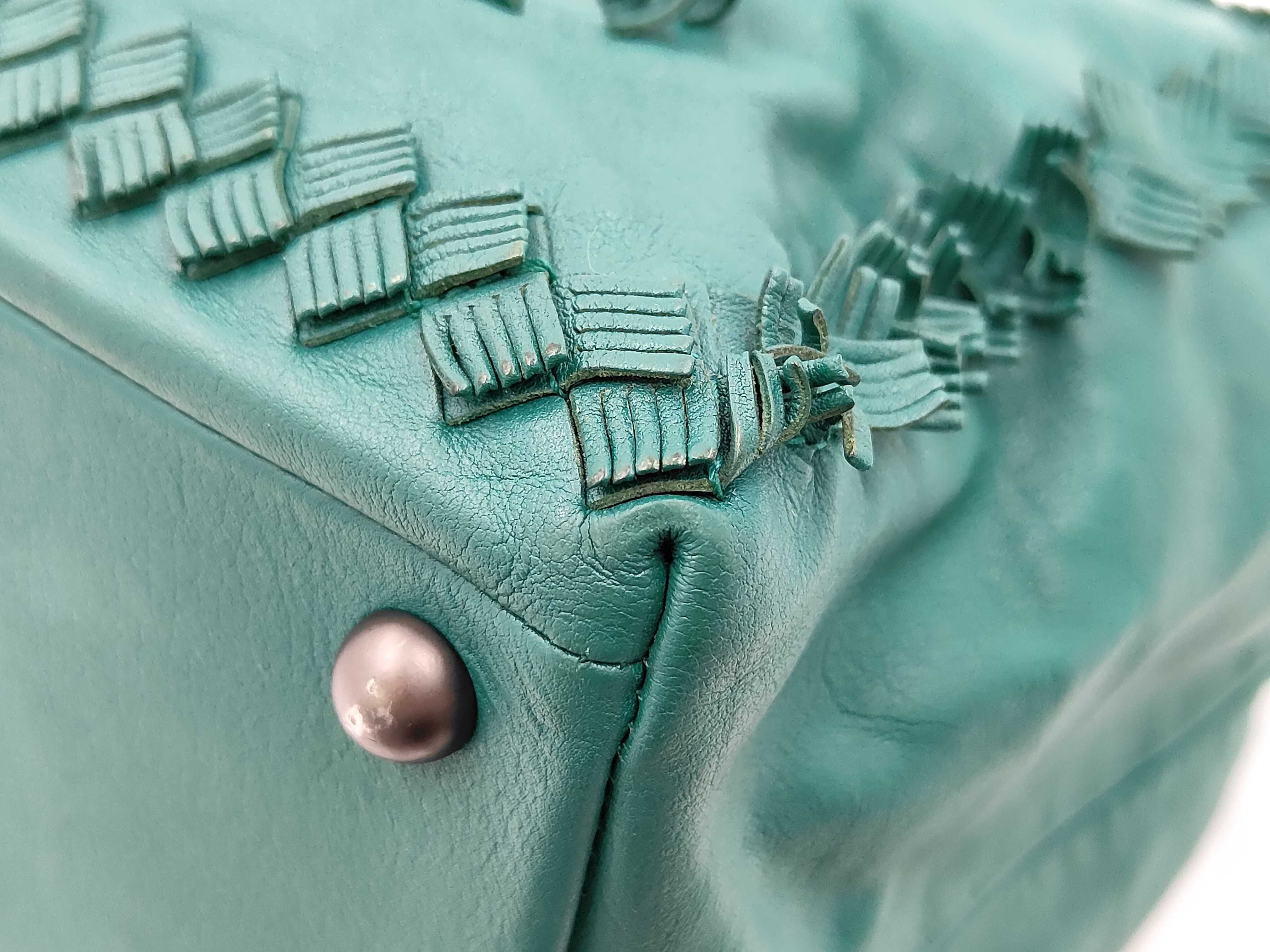Leather Green Boston Bag — view 6