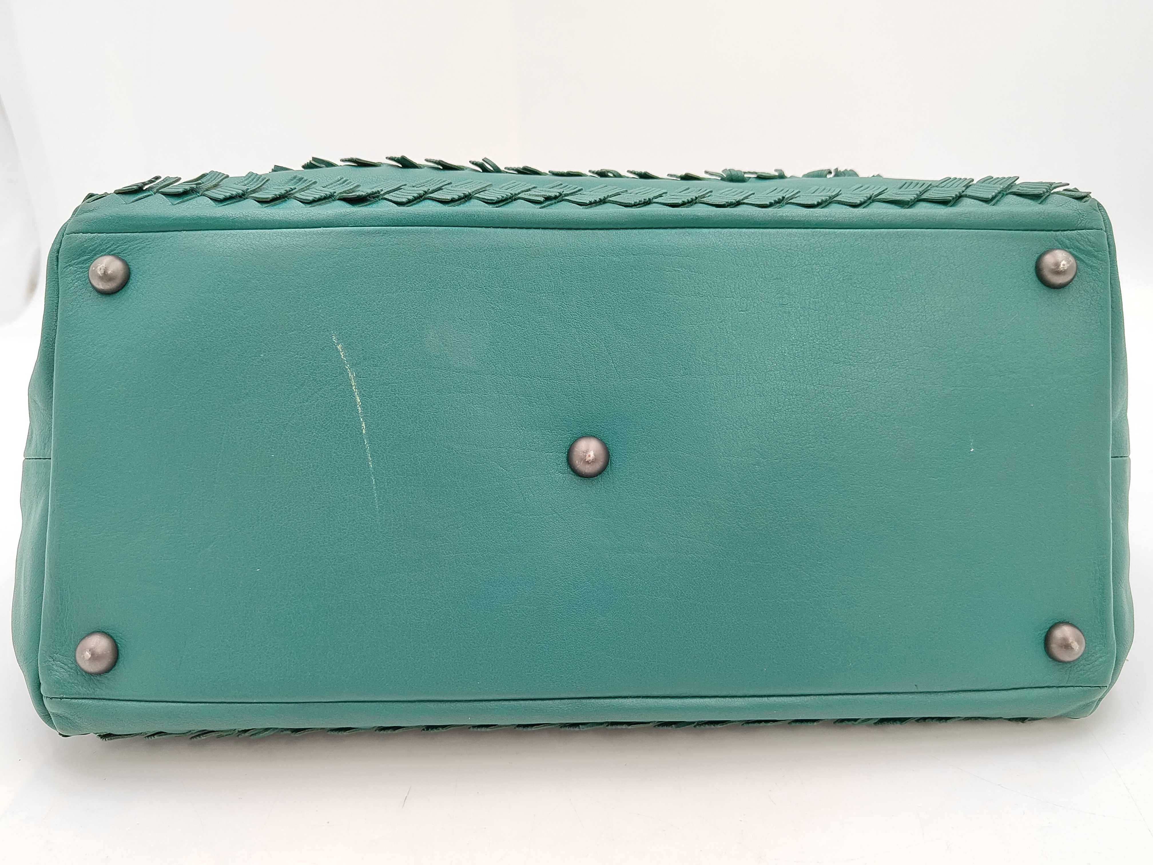 Leather Green Boston Bag — view 7