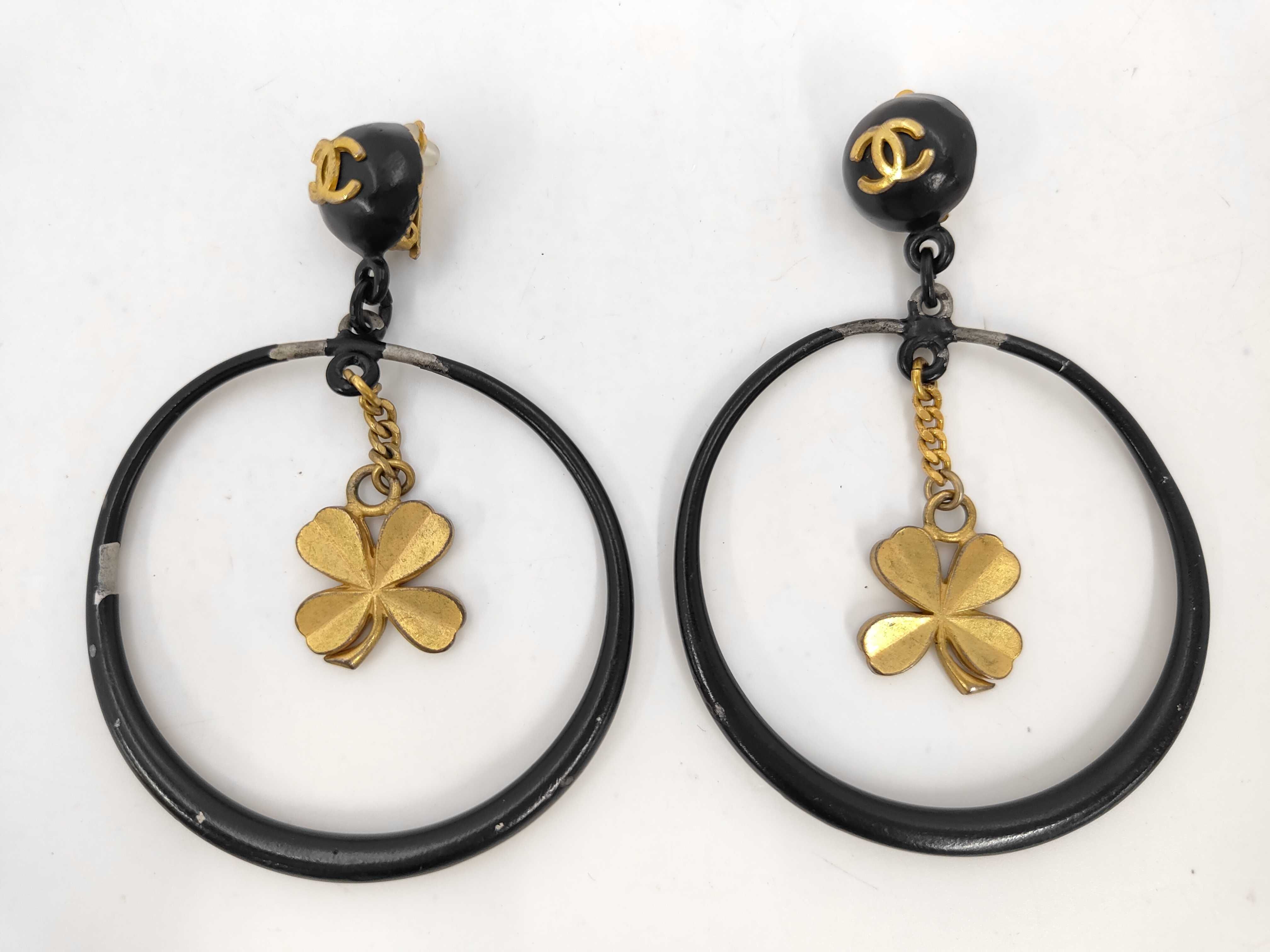 Earrings, Circle Coco Mark Clover, 94C Earrings