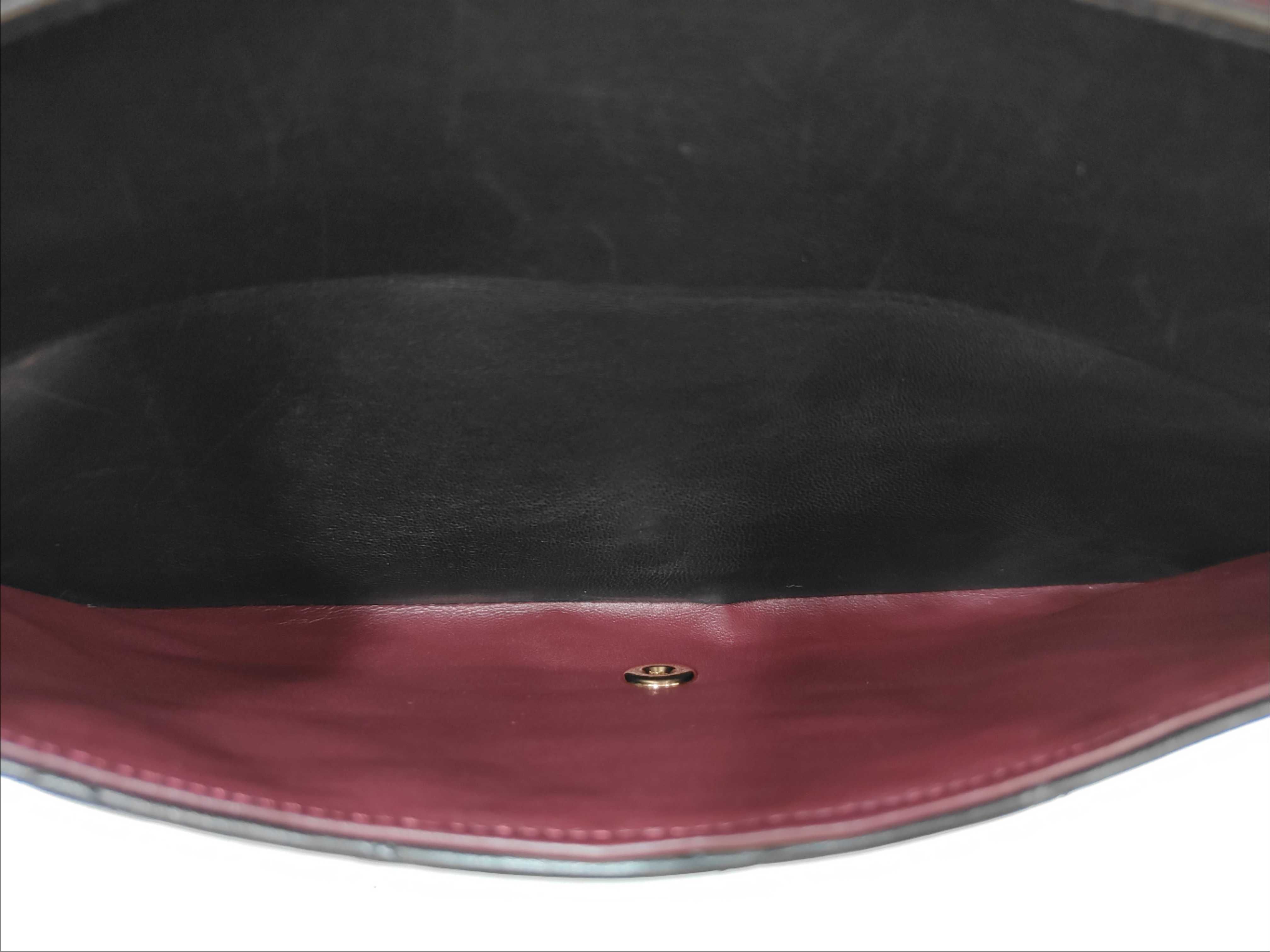 Matelassé Lambskin Double Flap Black Shoulder Bag — view 12