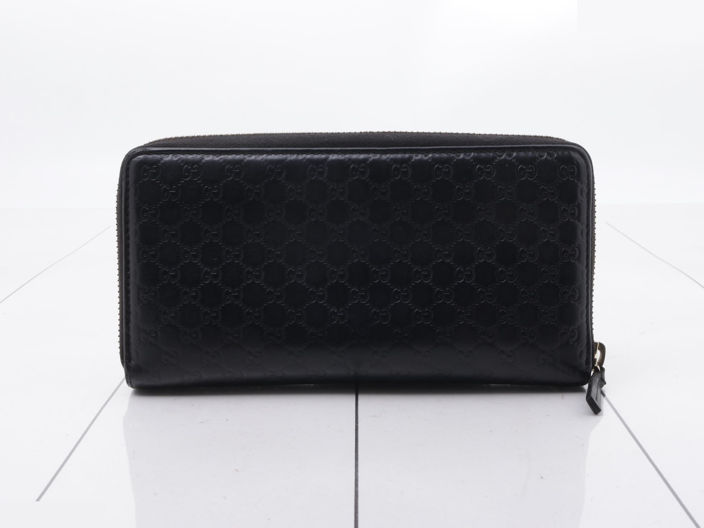 Micro GG Round Zipper Long Wallet — view 2