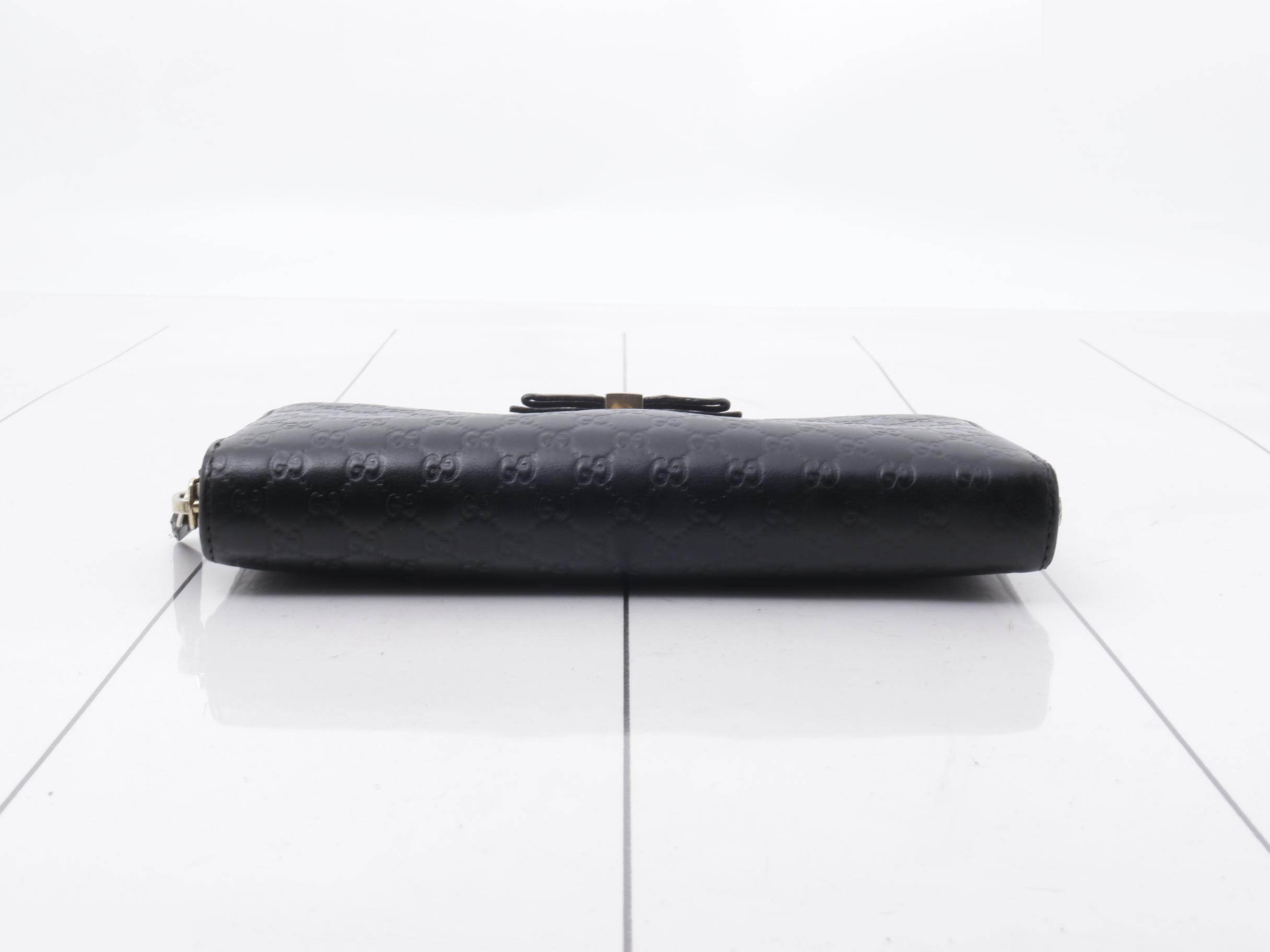 Micro GG Round Zipper Long Wallet — view 3