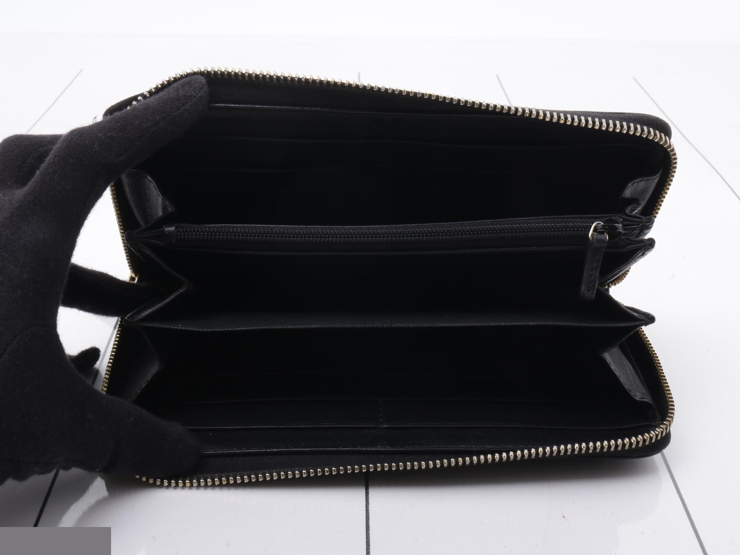 Micro GG Round Zipper Long Wallet — view 4