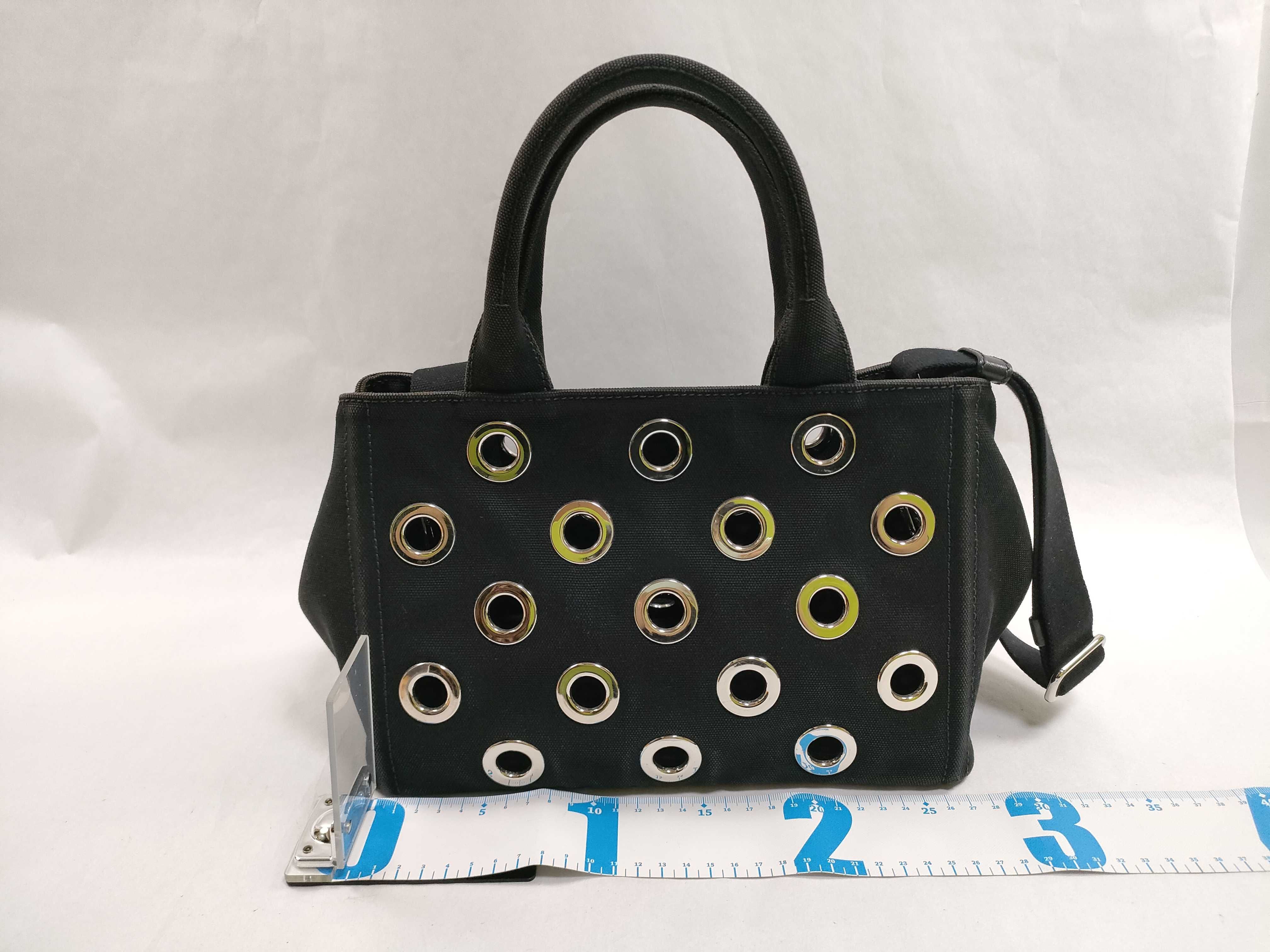 1BG439 Canapa Silver Grommet Handbag — view 2