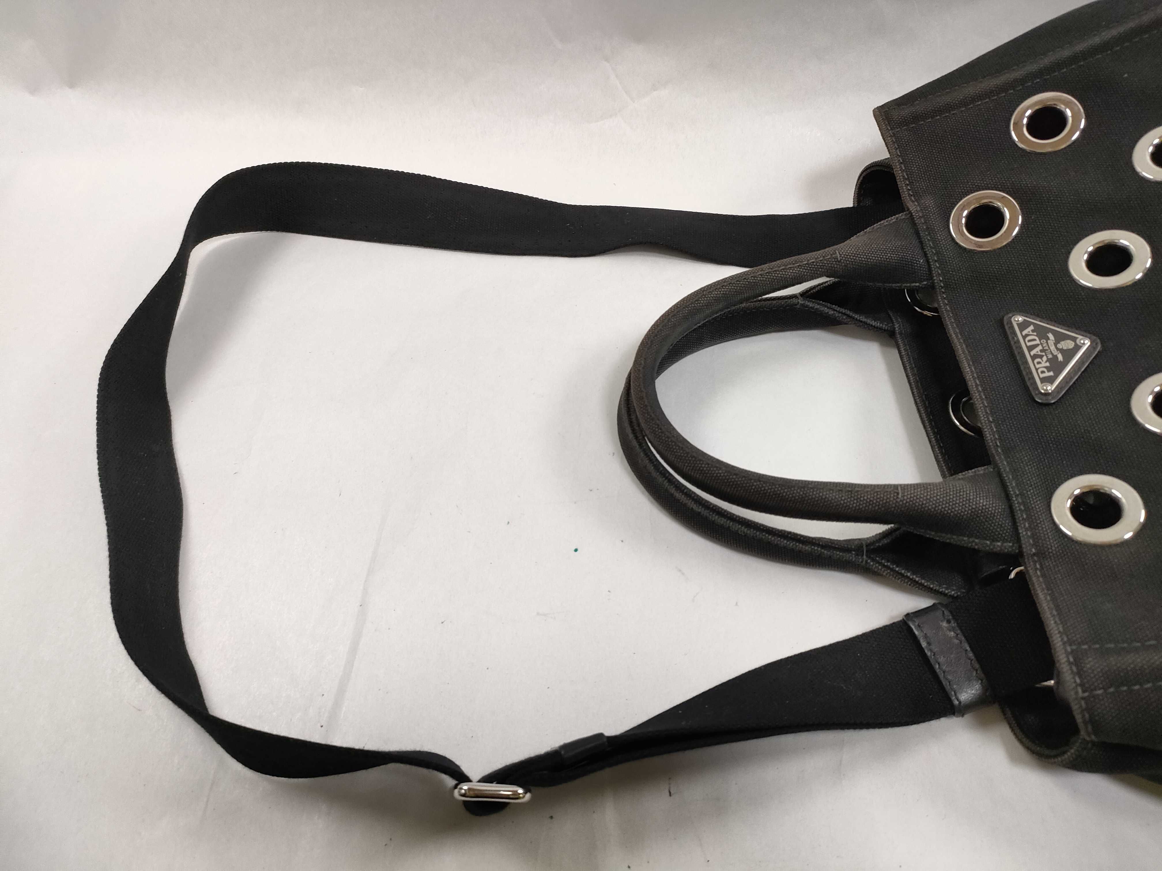 1BG439 Canapa Silver Grommet Handbag — view 3