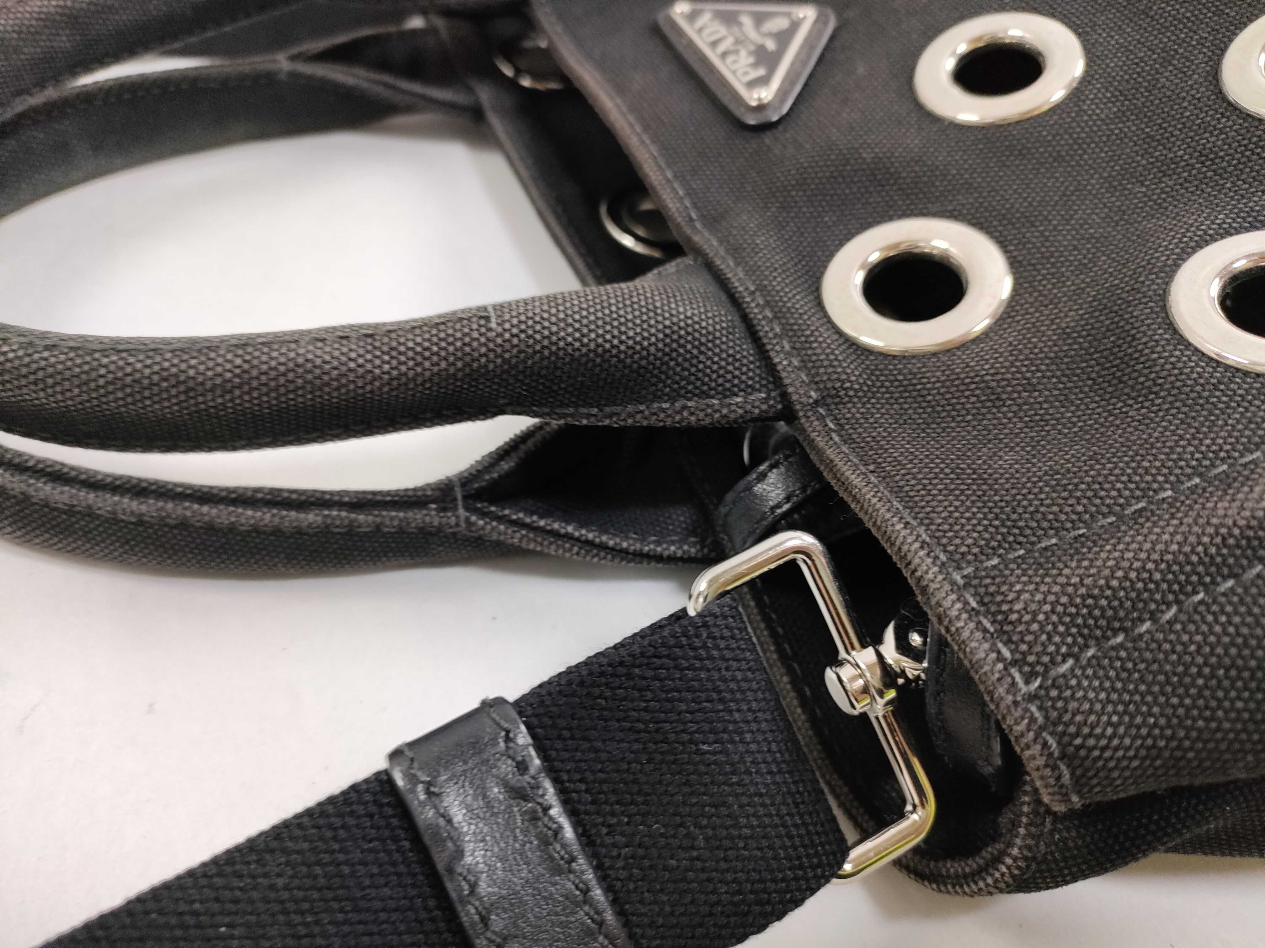 1BG439 Canapa Silver Grommet Handbag — view 6