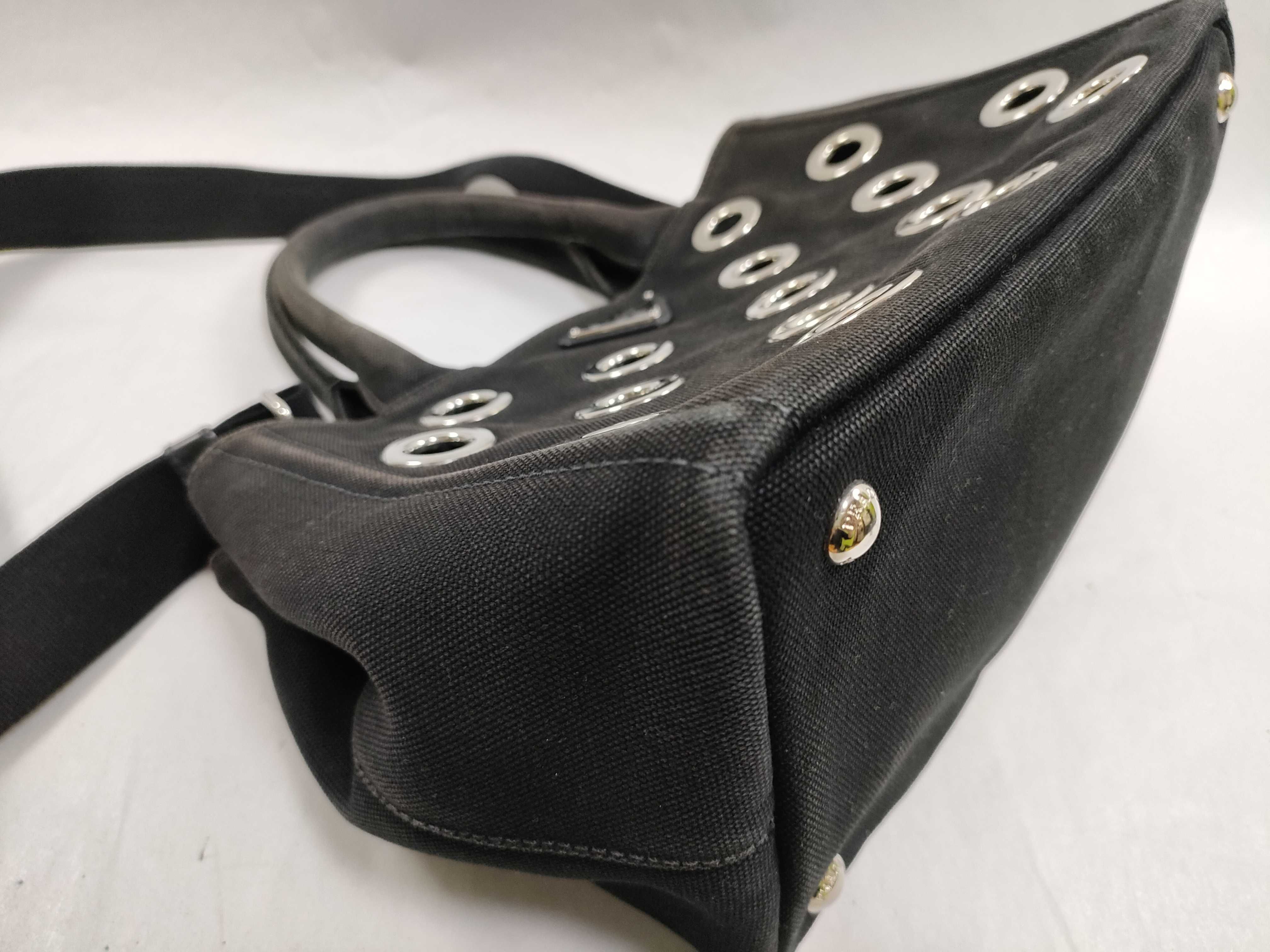 1BG439 Canapa Silver Grommet Handbag — view 7