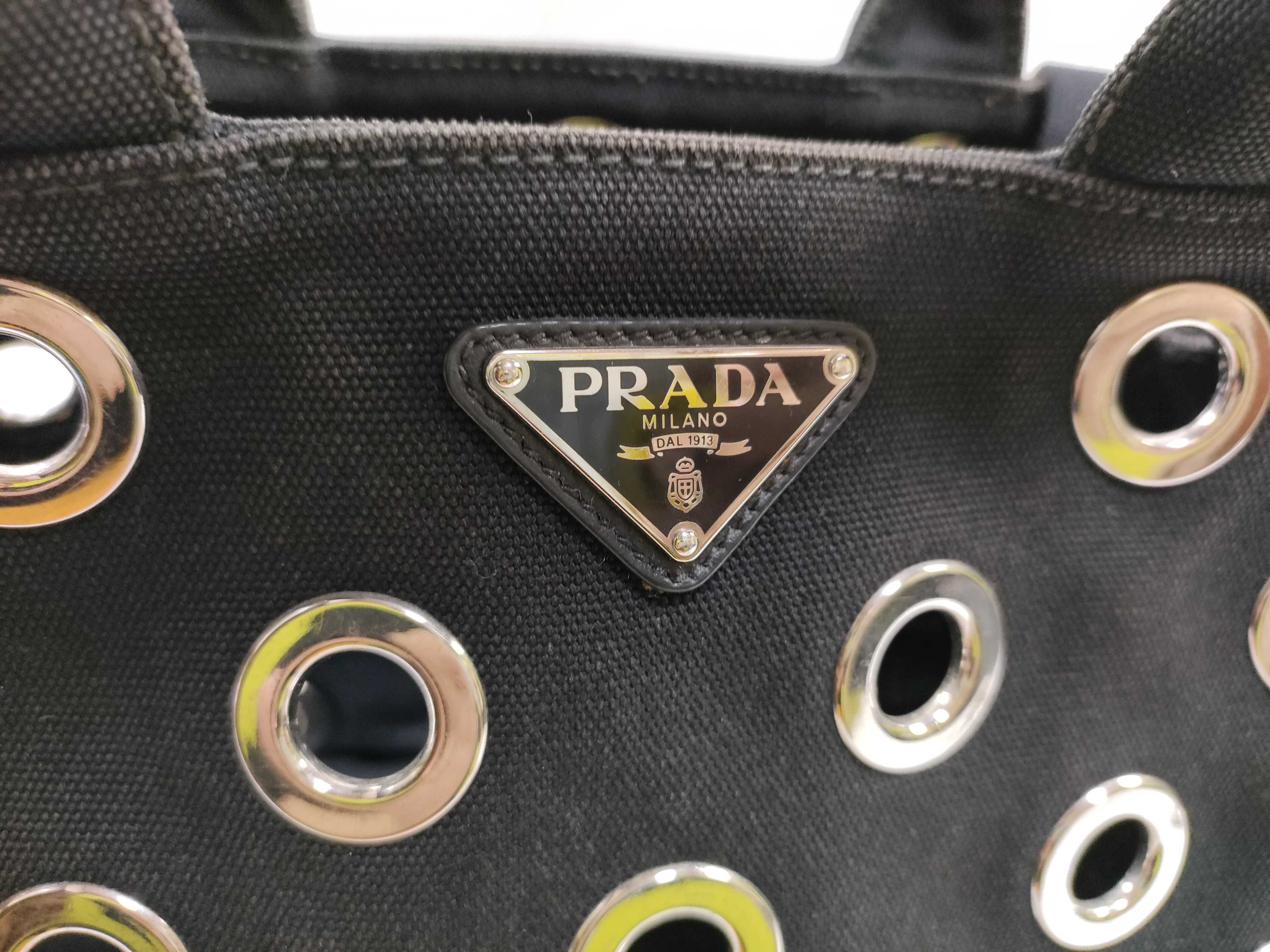 1BG439 Canapa Silver Grommet Handbag — view 10