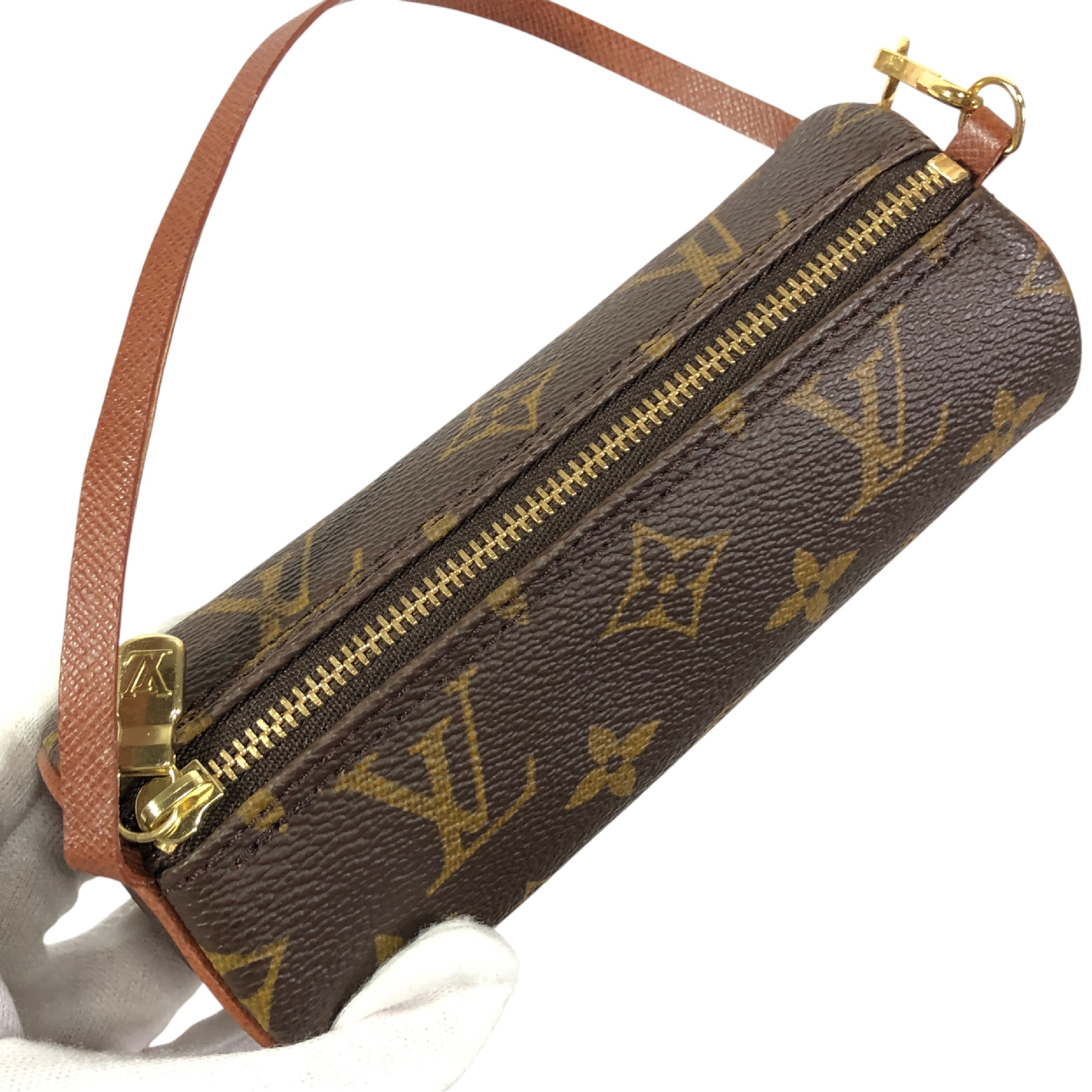 Monogram Papillon Handbag Attached Pouch (Old Model) - A small accessory pouch/cosmetic pouch made in France. — view 14
