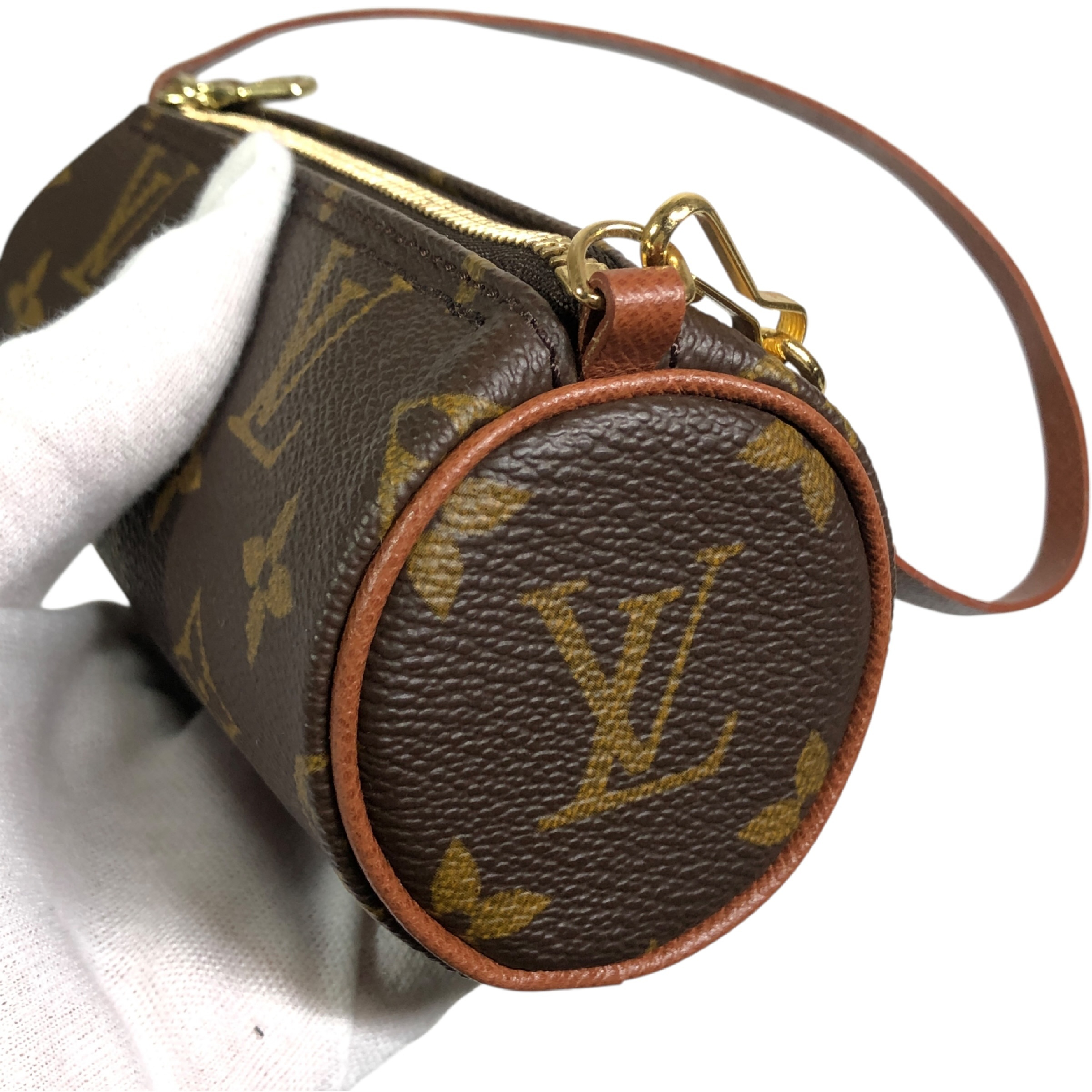 Monogram Papillon Handbag Attached Pouch (Old Model) - A small accessory pouch/cosmetic pouch made in France. — view 15