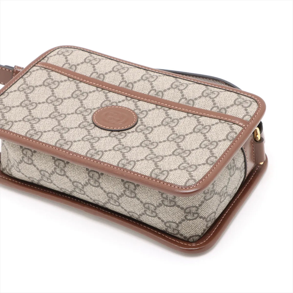 GG Supreme PVC x Leather Shoulder Bag Brown 658572 — view 3