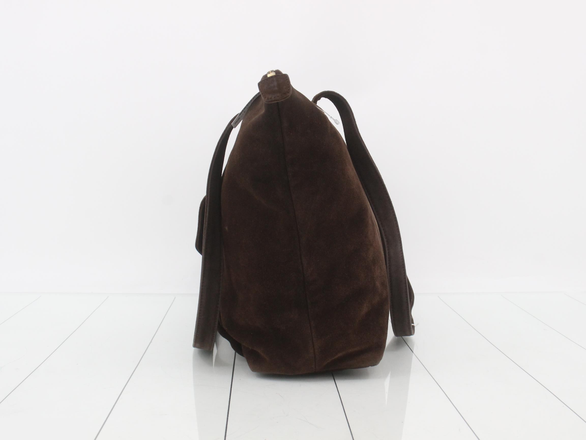 Brown tote bag with card — view 3
