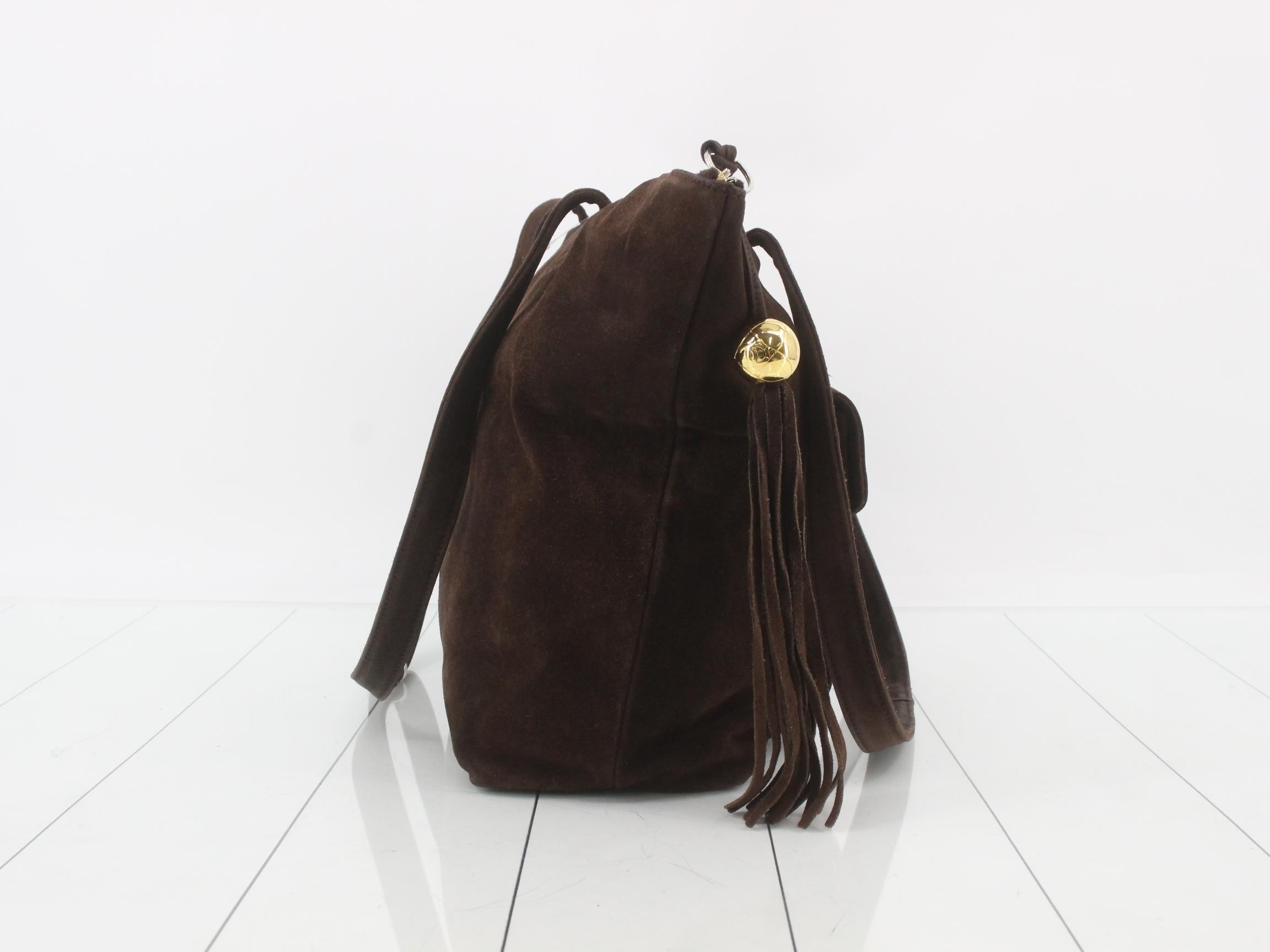 Brown tote bag with card — view 4