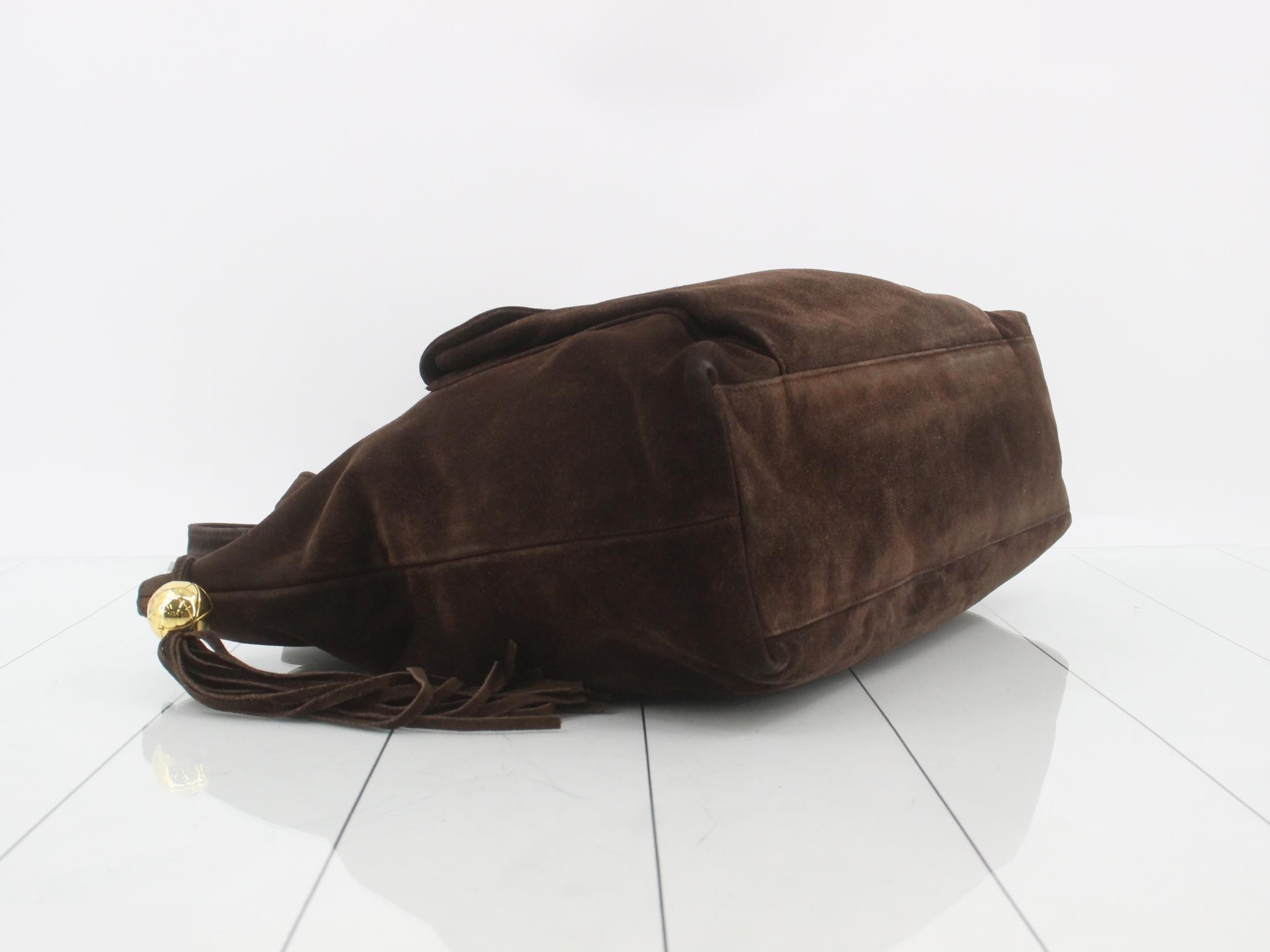 Brown tote bag with card — view 5