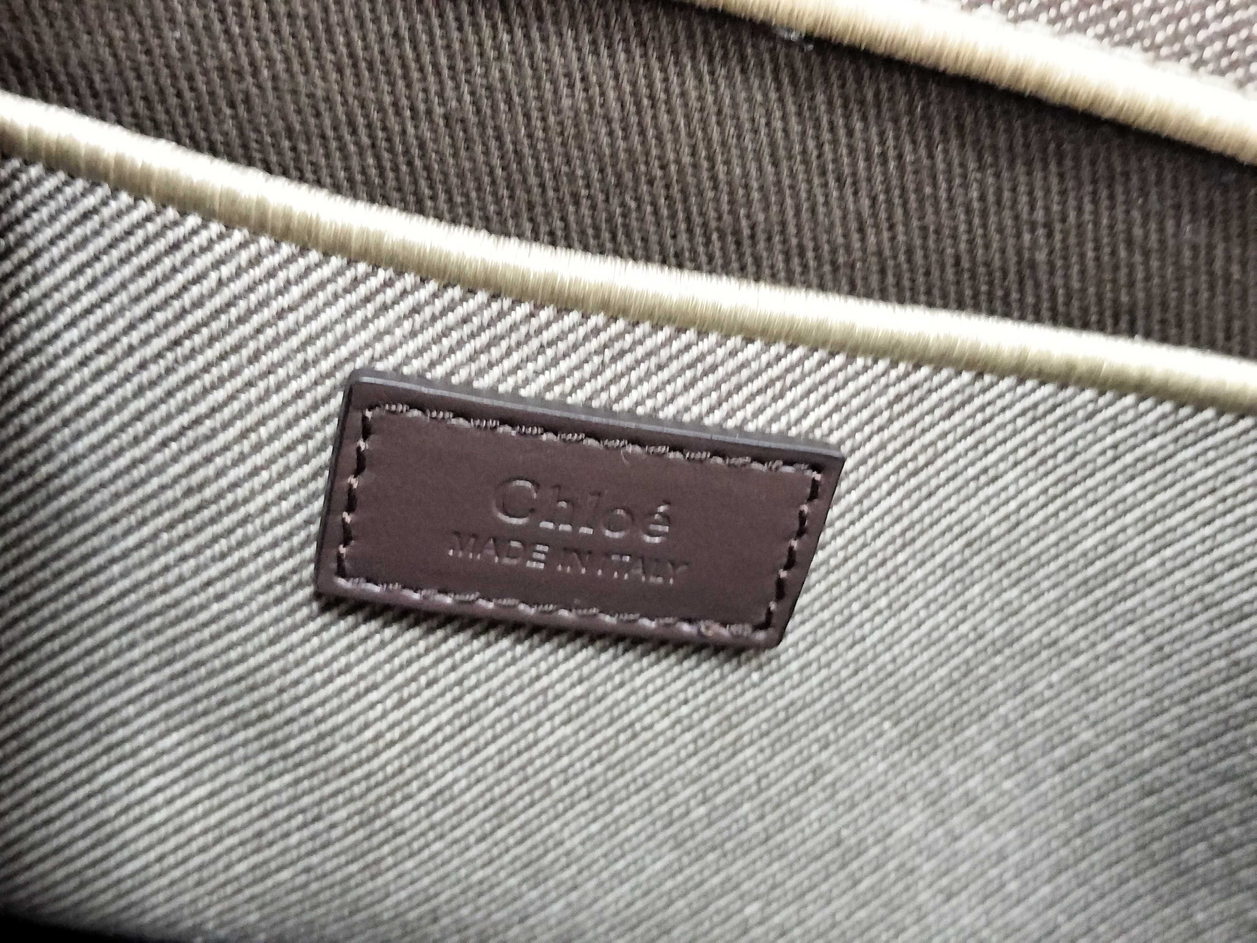 Carry Small Tote Bag CHC25SS911O6524X 2-Way Tote Bag Canvas x Leather Coal Brown Handbag — view 12