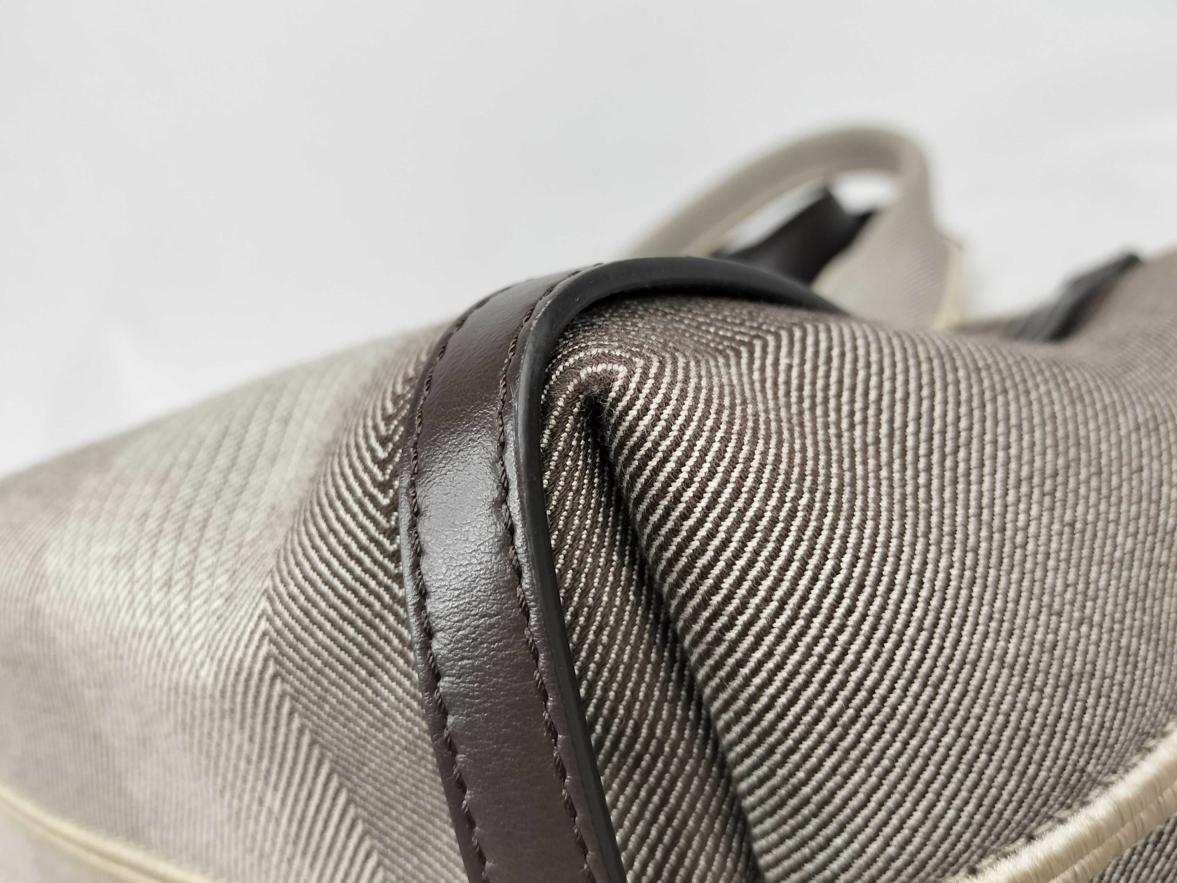 Carry Small Tote Bag CHC25SS911O6524X 2-Way Tote Bag Canvas x Leather Coal Brown Handbag — view 7