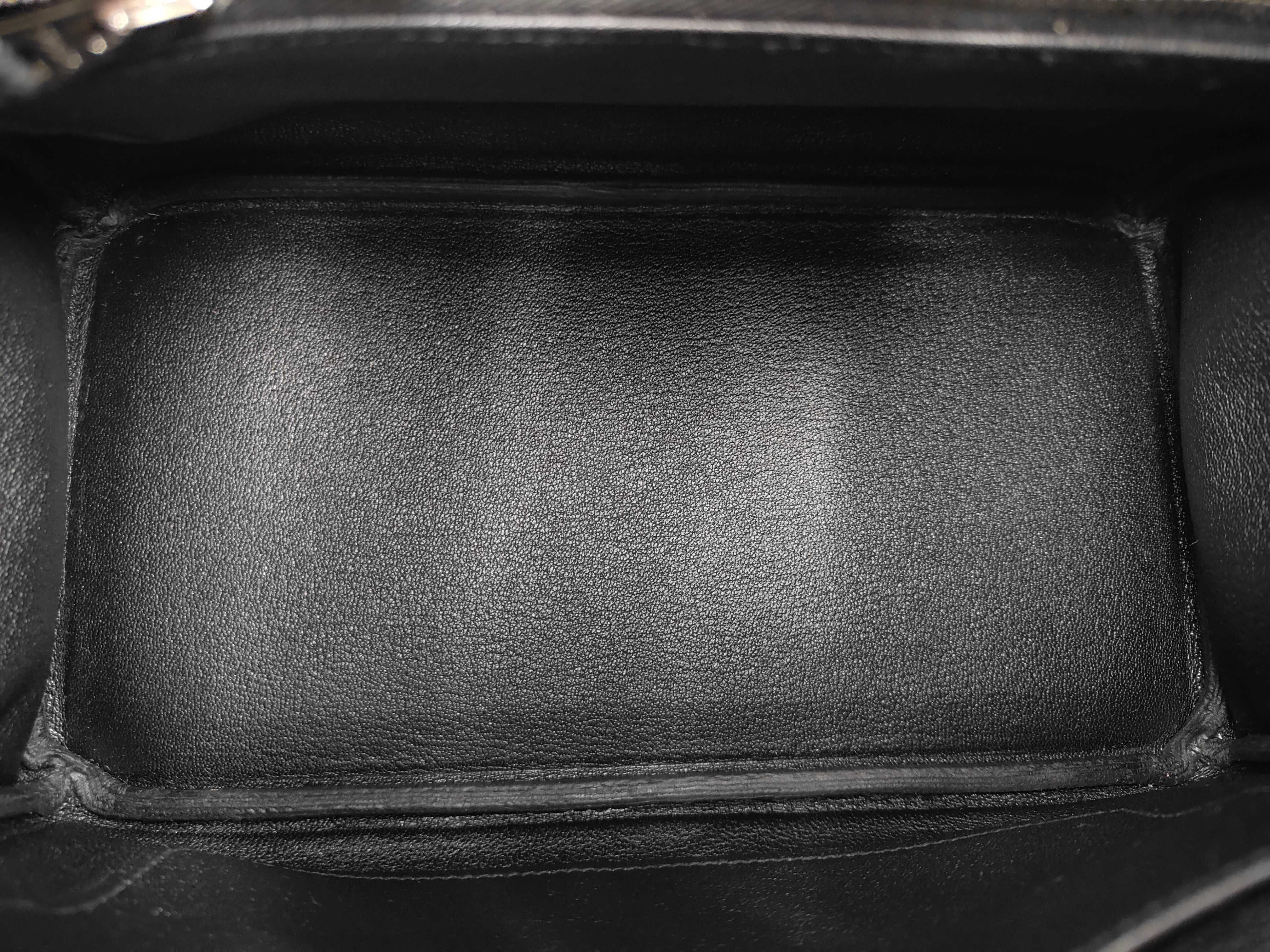 Birkin 25 Black Silver Hardware G Stamp Handbag — view 8