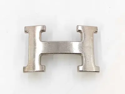 belt with H-buckle, color: silver