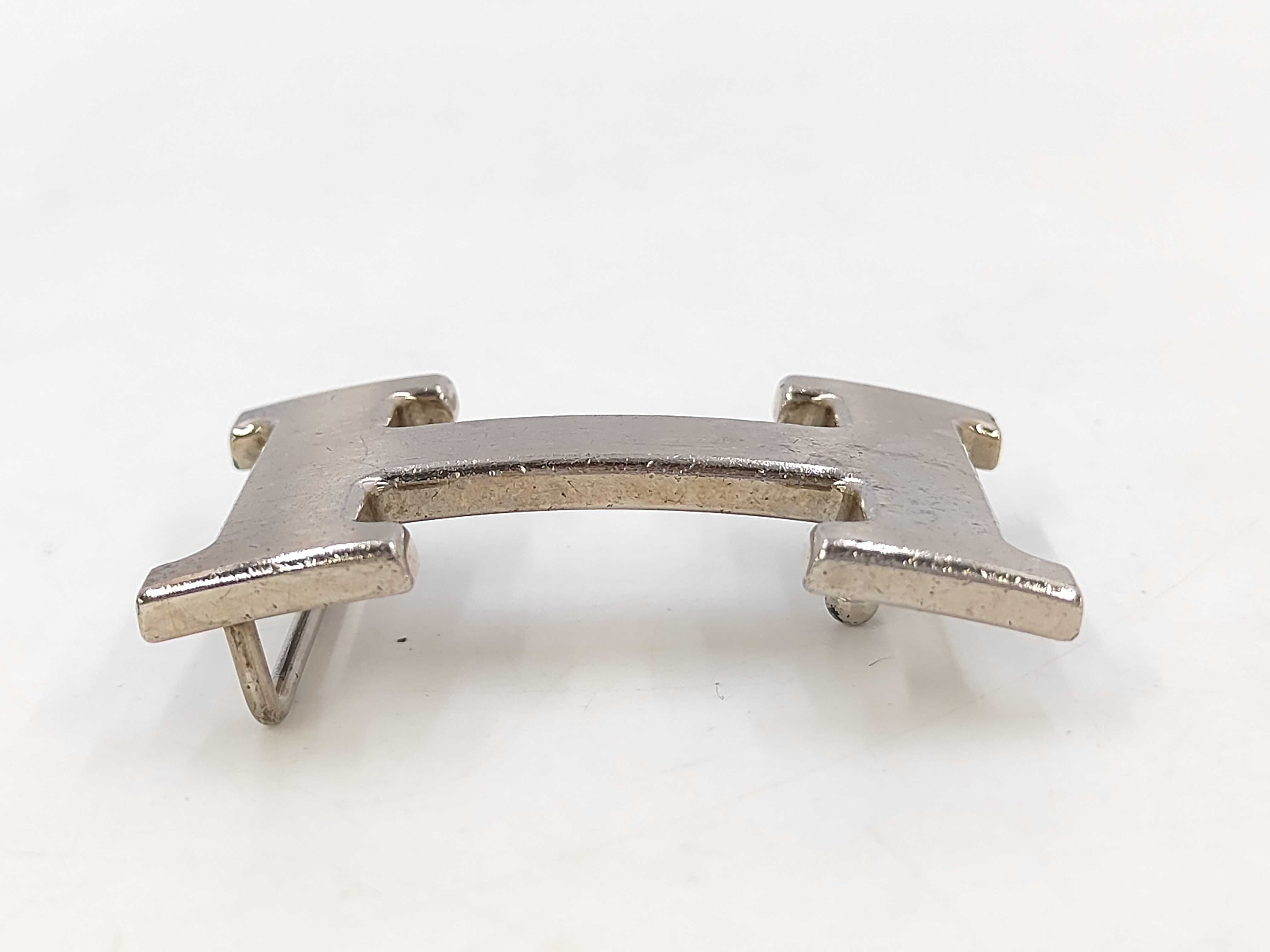 belt with H-buckle, color: silver — view 2