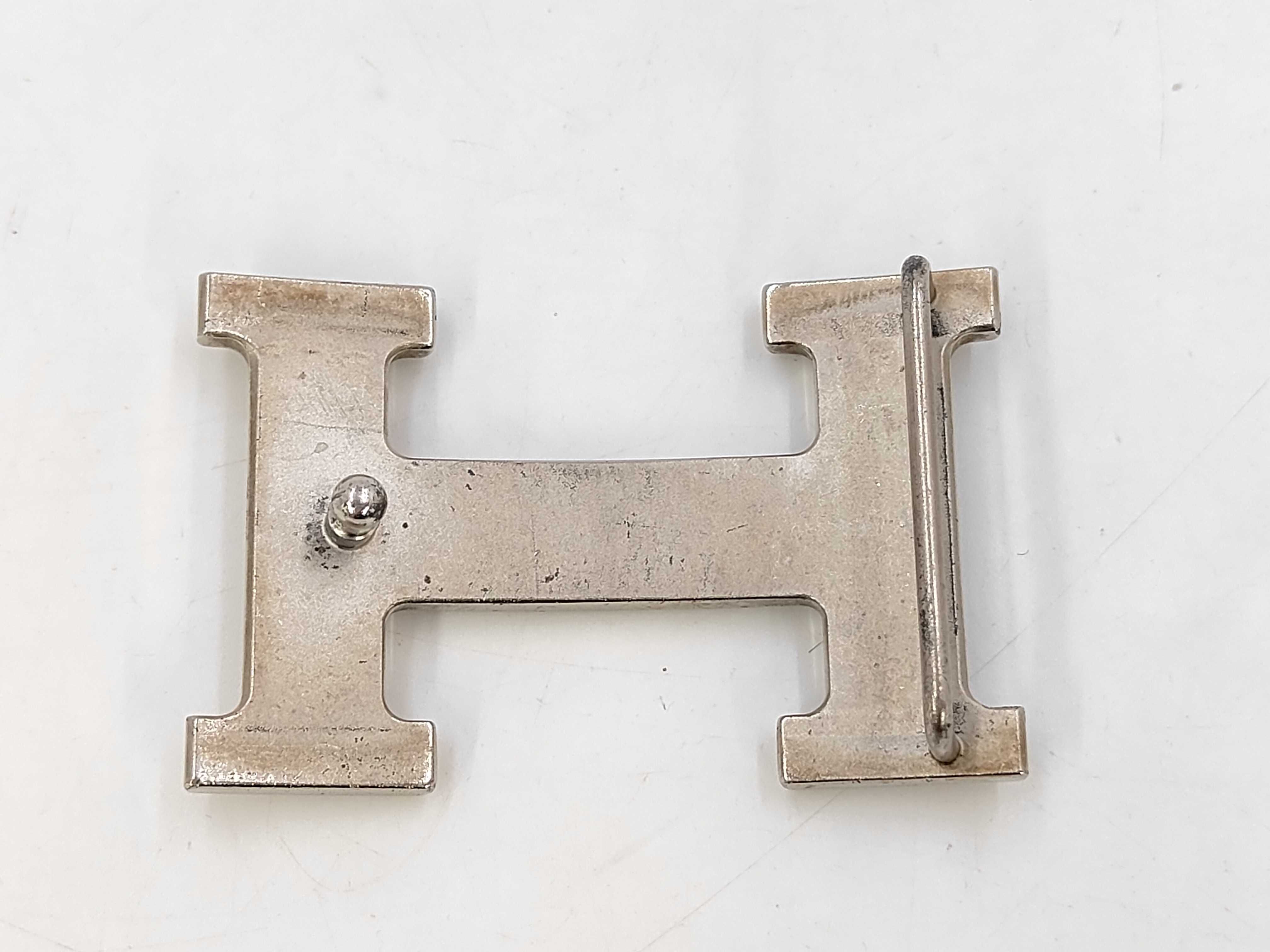 belt with H-buckle, color: silver — view 3
