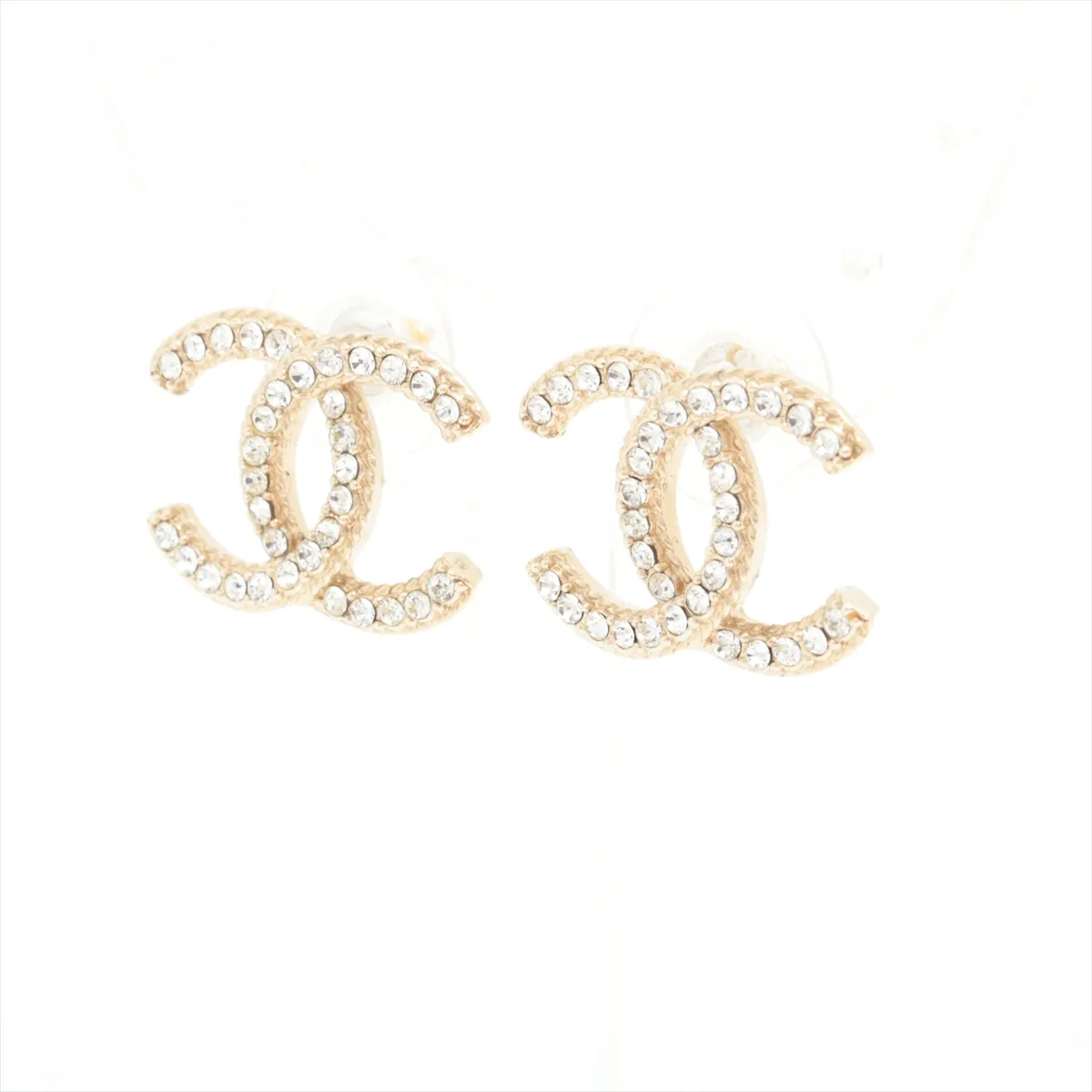 Cocomark A19K Earrings (for both ears) GP x Rhinestone Gold — view 3