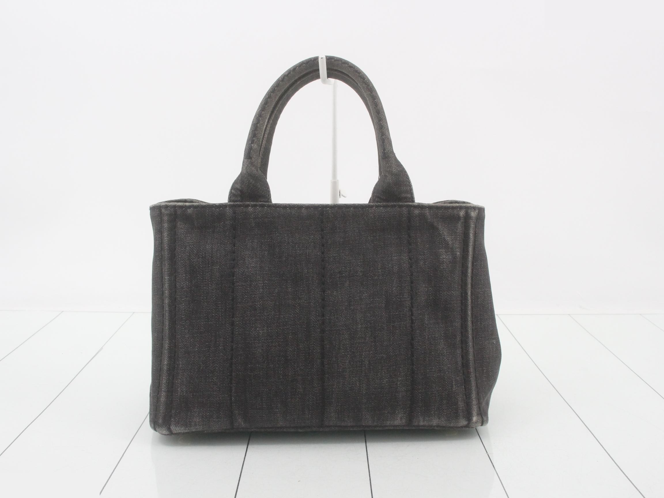 Canapa handbag, denim, black, 204 — view 2