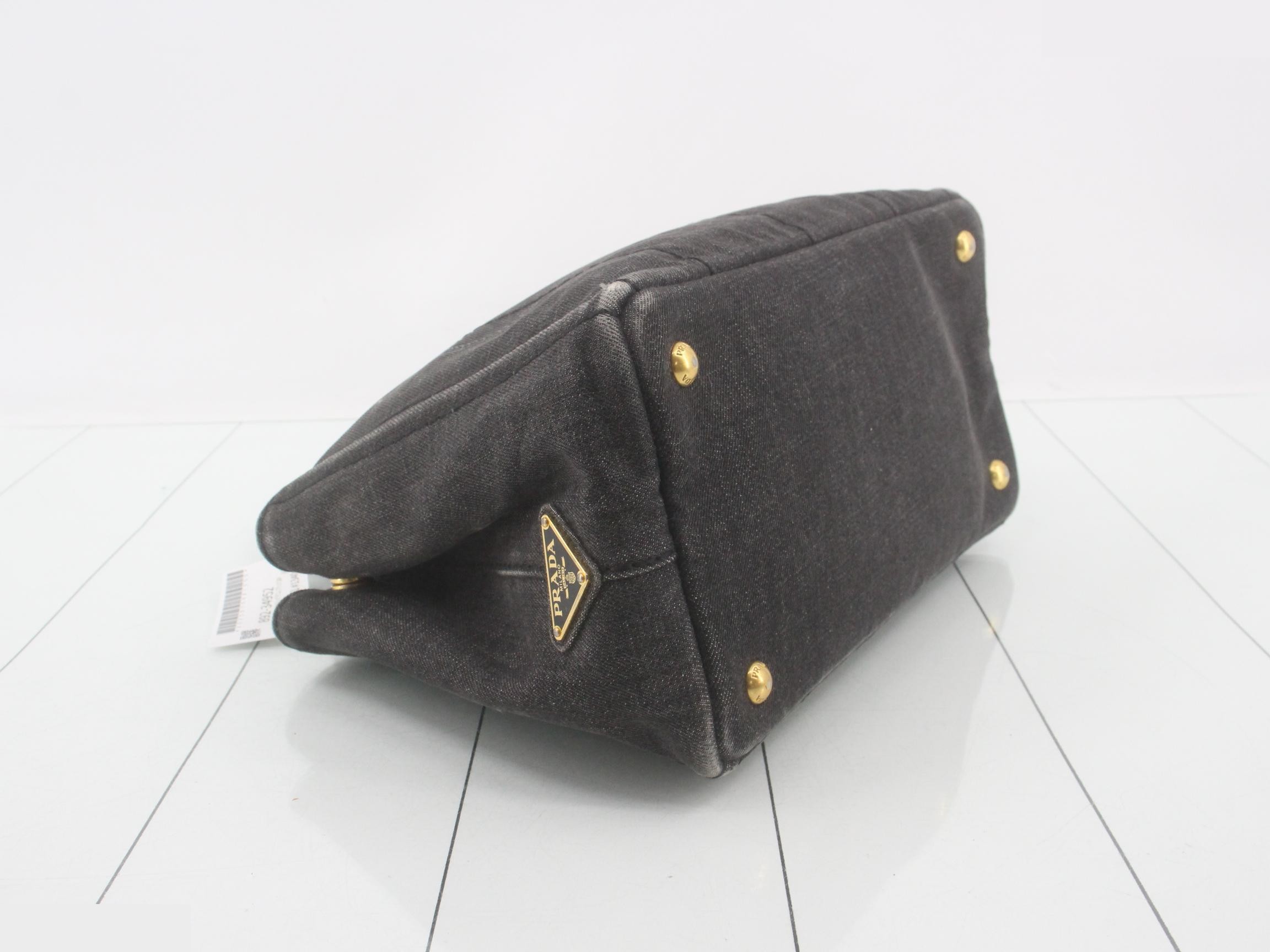 Canapa handbag, denim, black, 204 — view 5