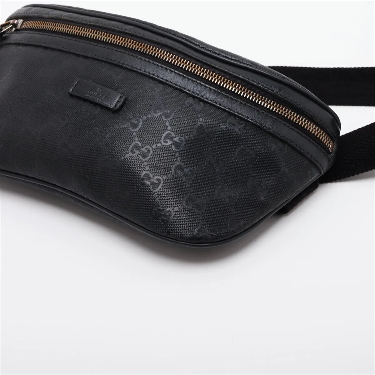 GG Imprime 233269 PVC x Leather Body Bag, Black — view 3