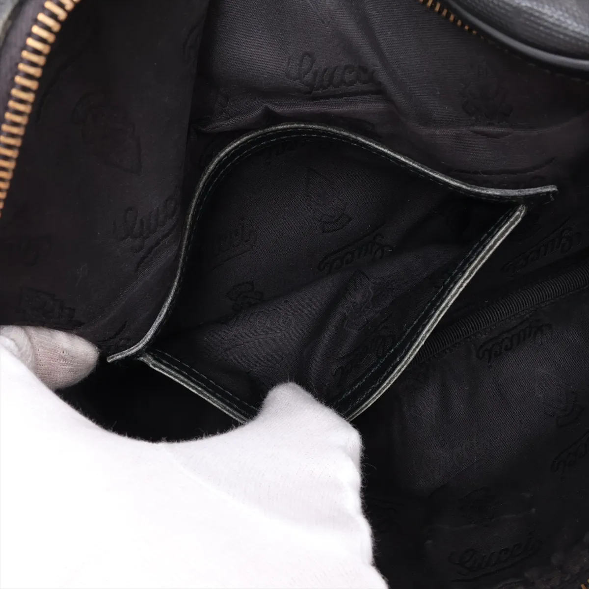 GG Imprime 233269 PVC x Leather Body Bag, Black — view 7