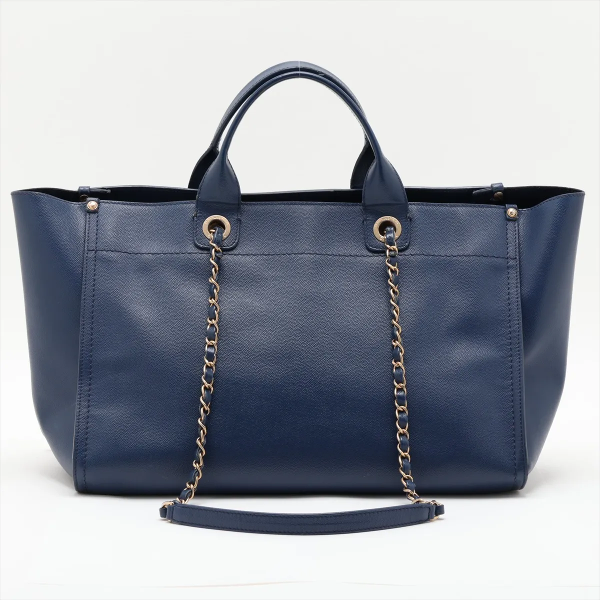 Deauville GM Caviar Skin x Stud 2-Way Tote Bag, Blue with Gold Hardware, 28509504, Serial Number 28 — view 2