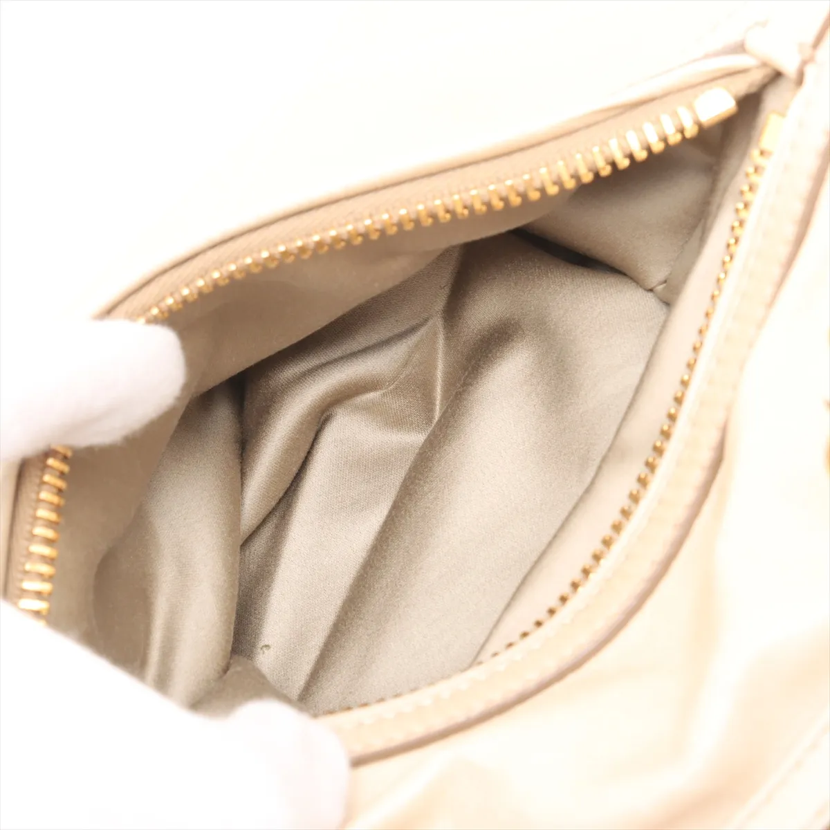 Leather 2WAY Handbag Beige — view 11
