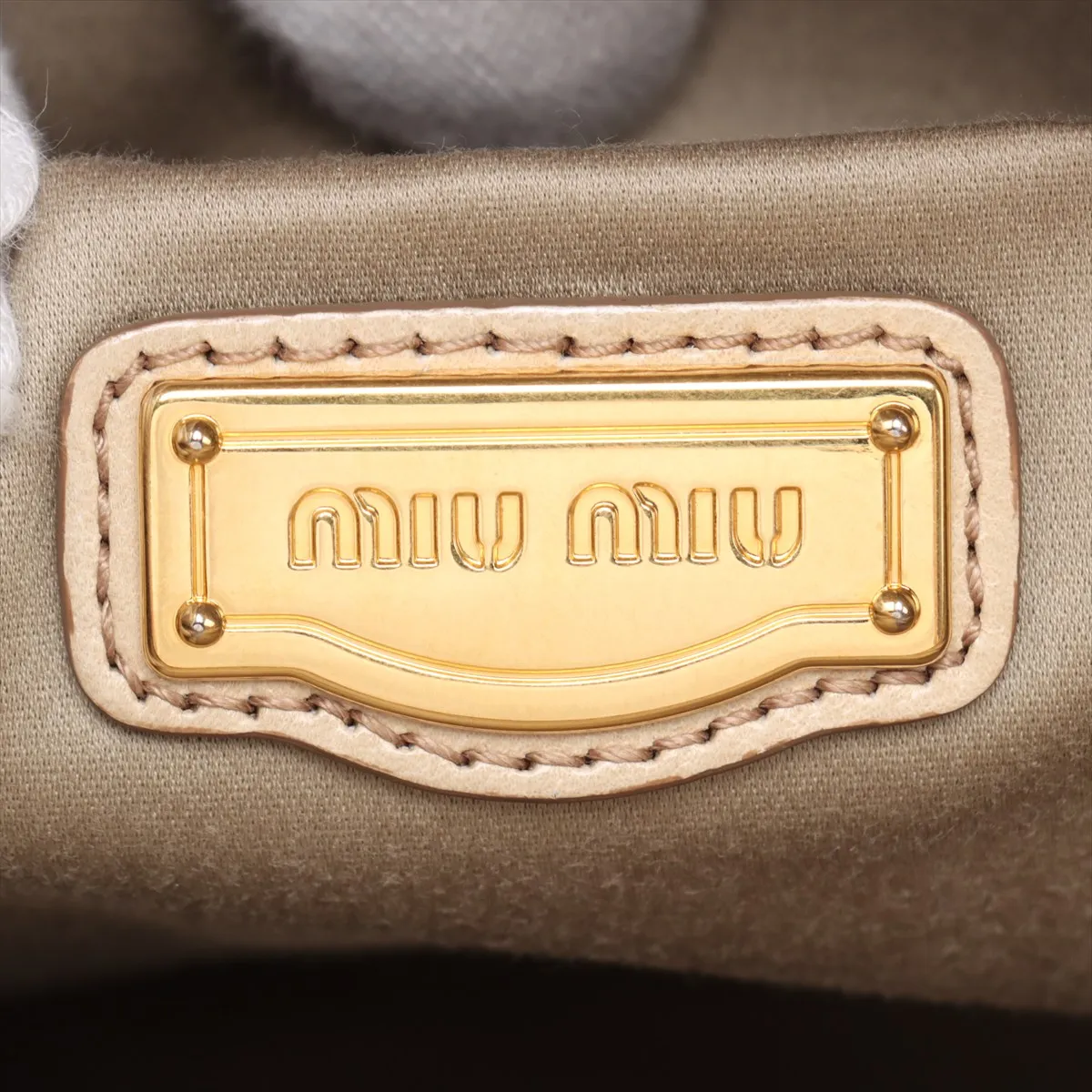 Leather 2WAY Handbag Beige — view 13