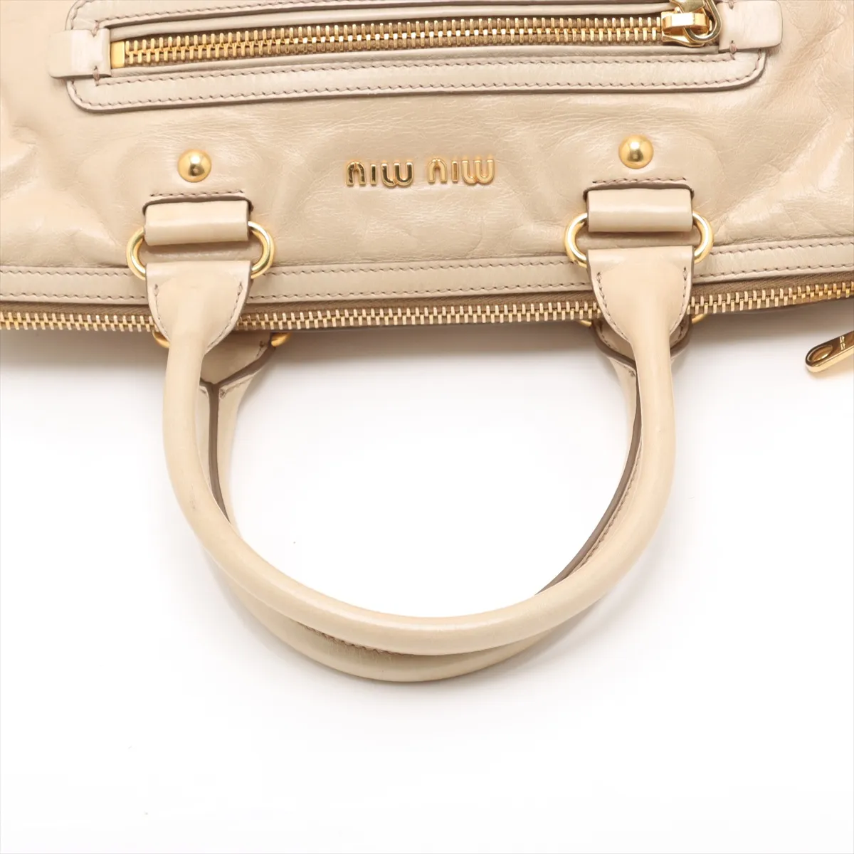Leather 2WAY Handbag Beige — view 5