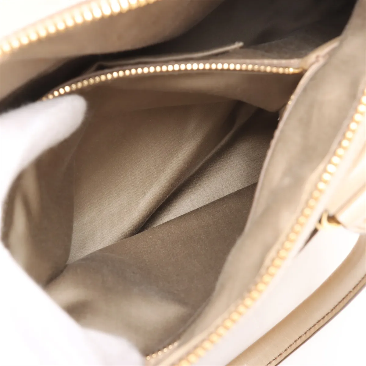 Leather 2WAY Handbag Beige — view 9