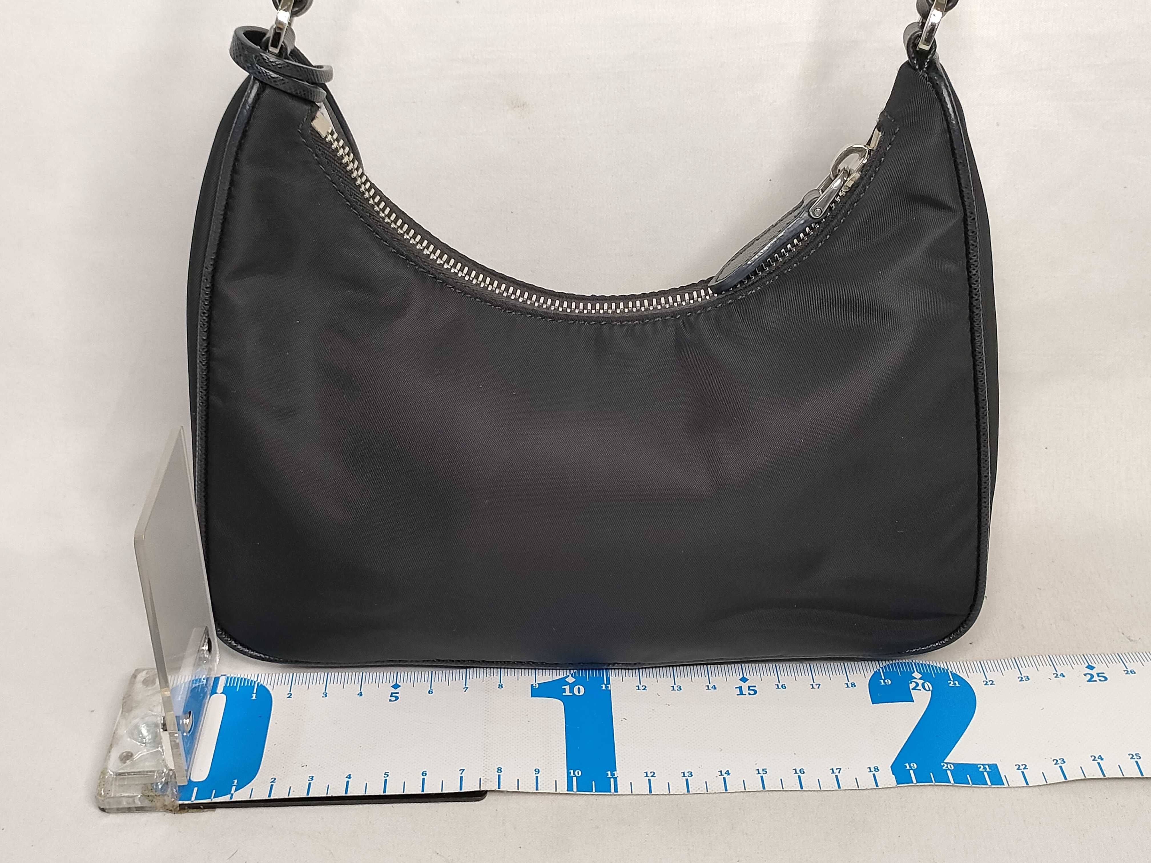 Nylon ID- Tessuto Nylon & Cow Skin Shoulder Bag Black 1NE204 Shoulder Bag — view 2