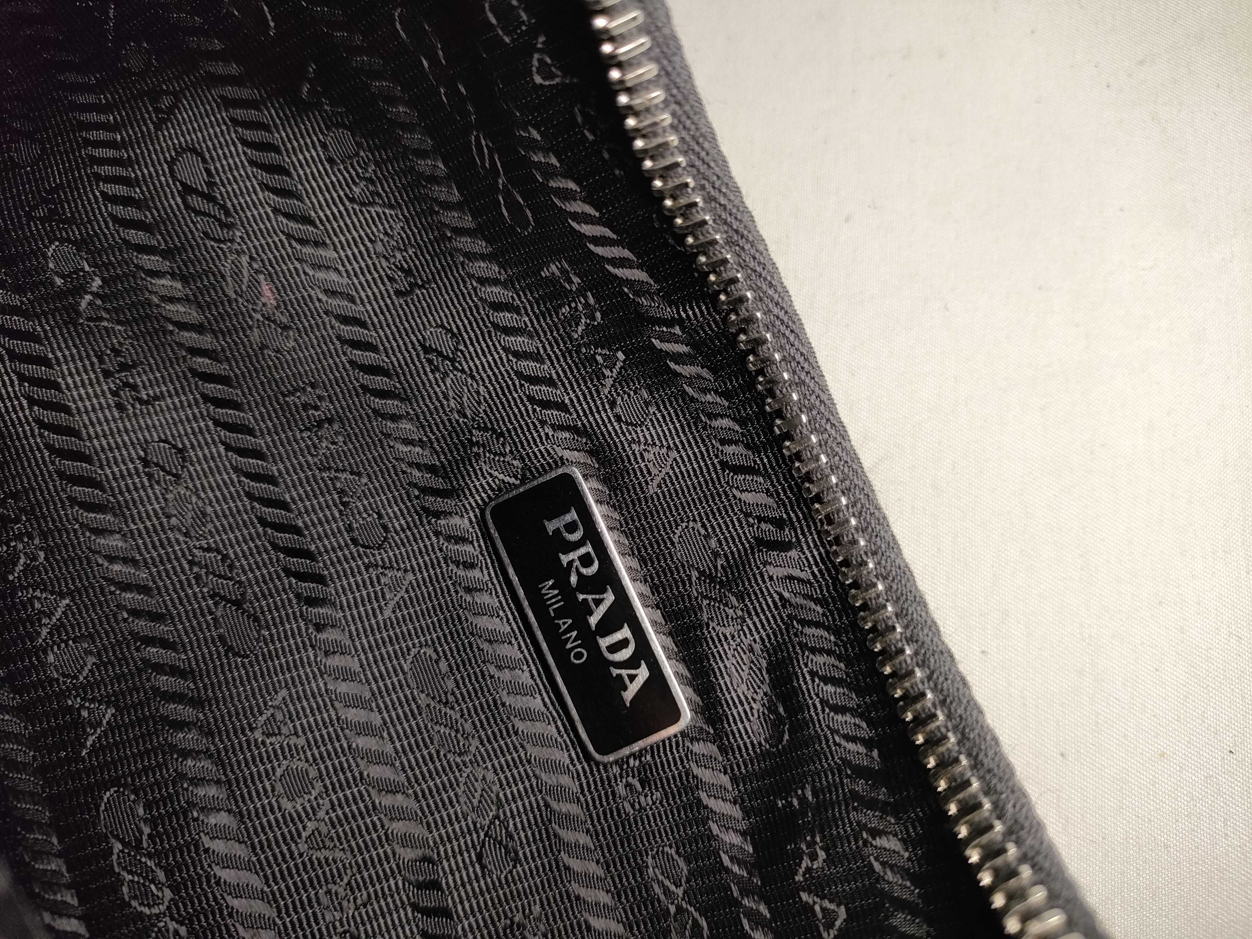 Nylon ID- Tessuto Nylon & Cow Skin Shoulder Bag Black 1NE204 Shoulder Bag — view 11