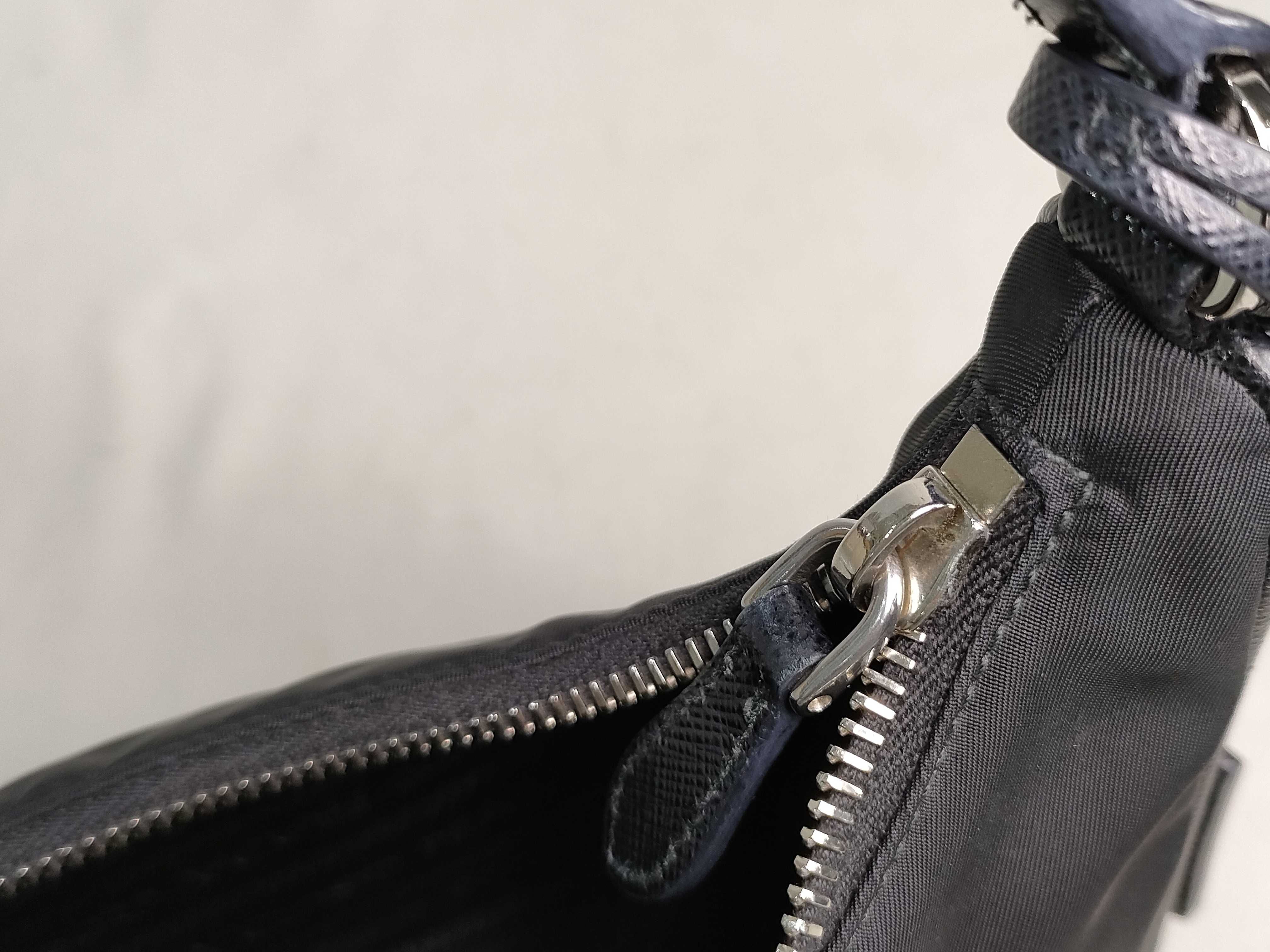 Nylon ID- Tessuto Nylon & Cow Skin Shoulder Bag Black 1NE204 Shoulder Bag — view 12