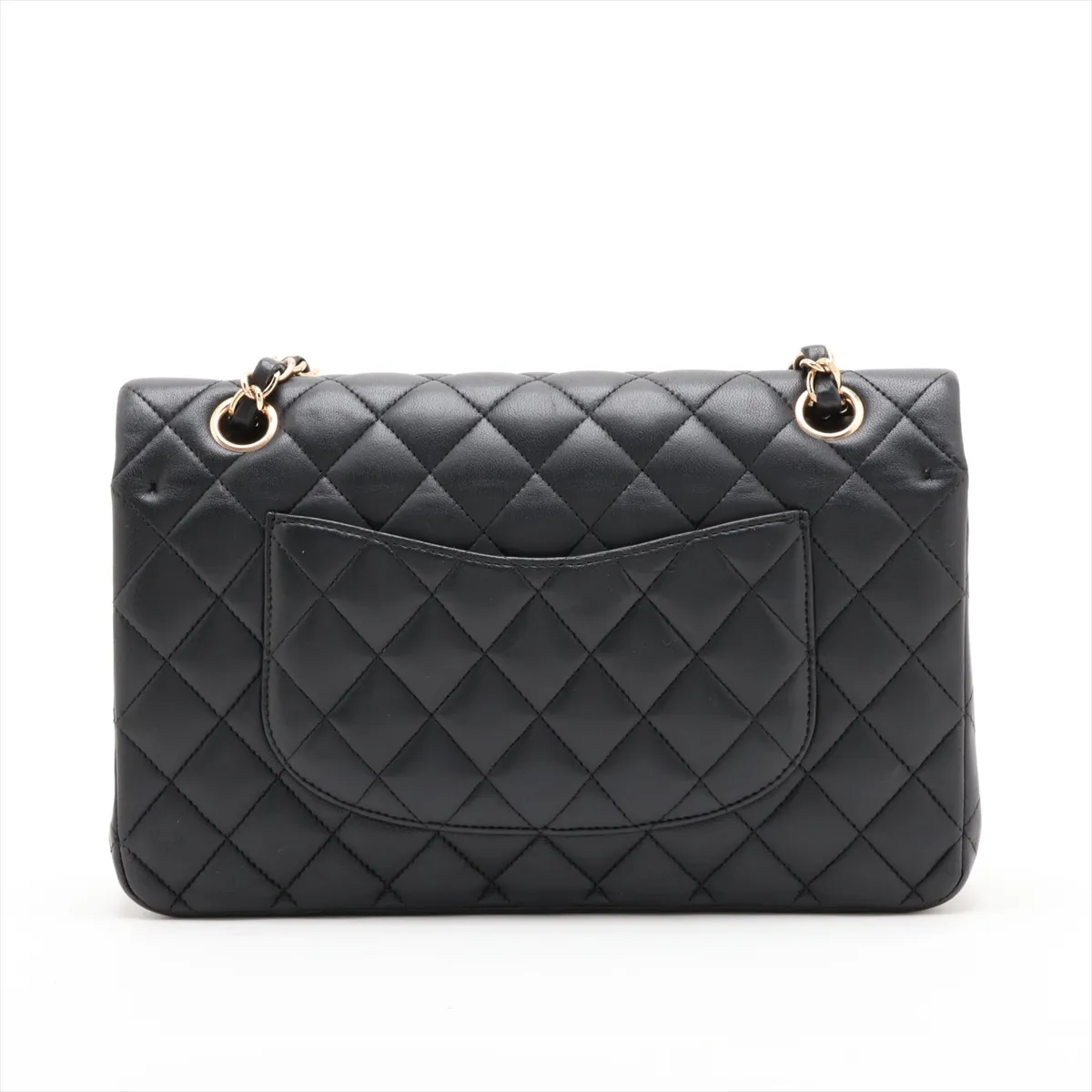 [Individually packaged] Chanel Matelassé 25 Lambskin Double Flap Double Chain Bag, Black with Gold Hardware, 14194133 (Serial Number 14-series), Internal Stitching by an Aftermarket Company, A01112 — view 2