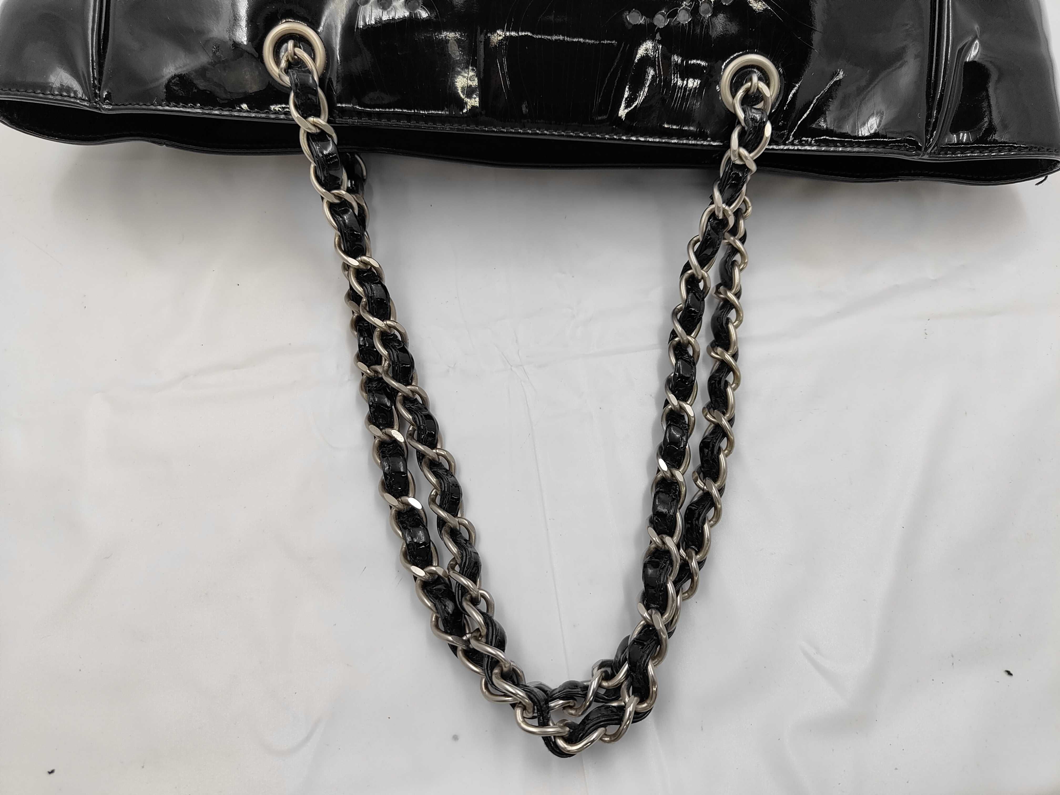 Triple Coco Chain Shoulder Bag, Patent Leather Shoulder Bag — view 3