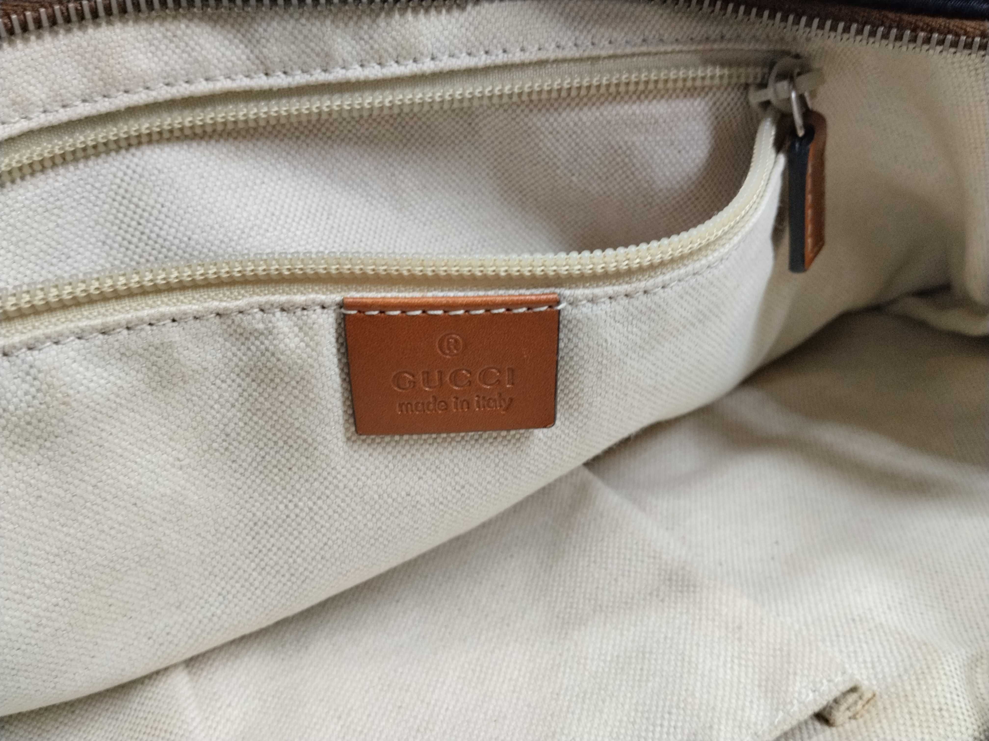 GG Nylon x Leather Shoulder Bag 308840 — view 12