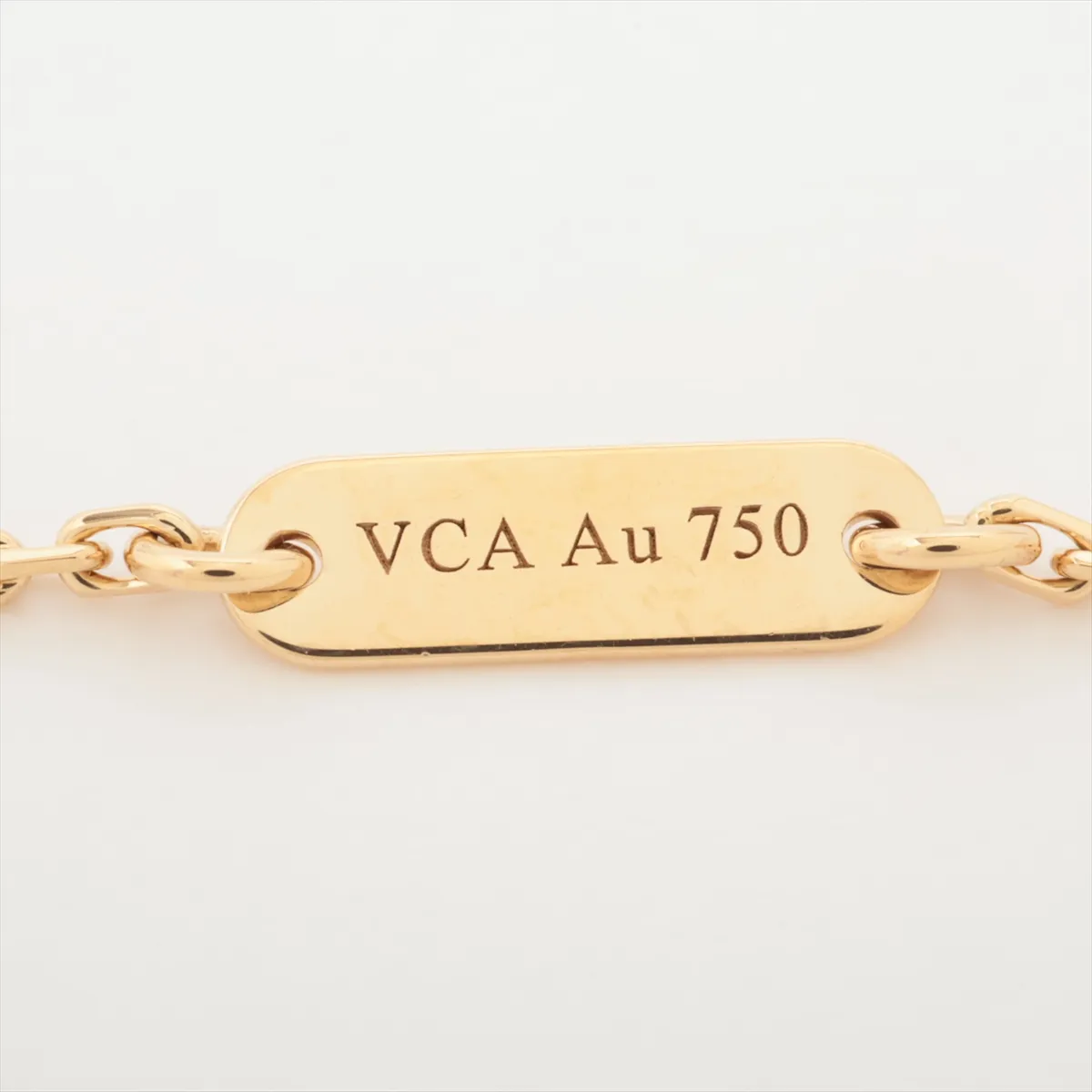 Vintage Alhambra Carnelian Necklace 750 (Yellow Gold) 5.0g JE887008 (Stone has — view 4