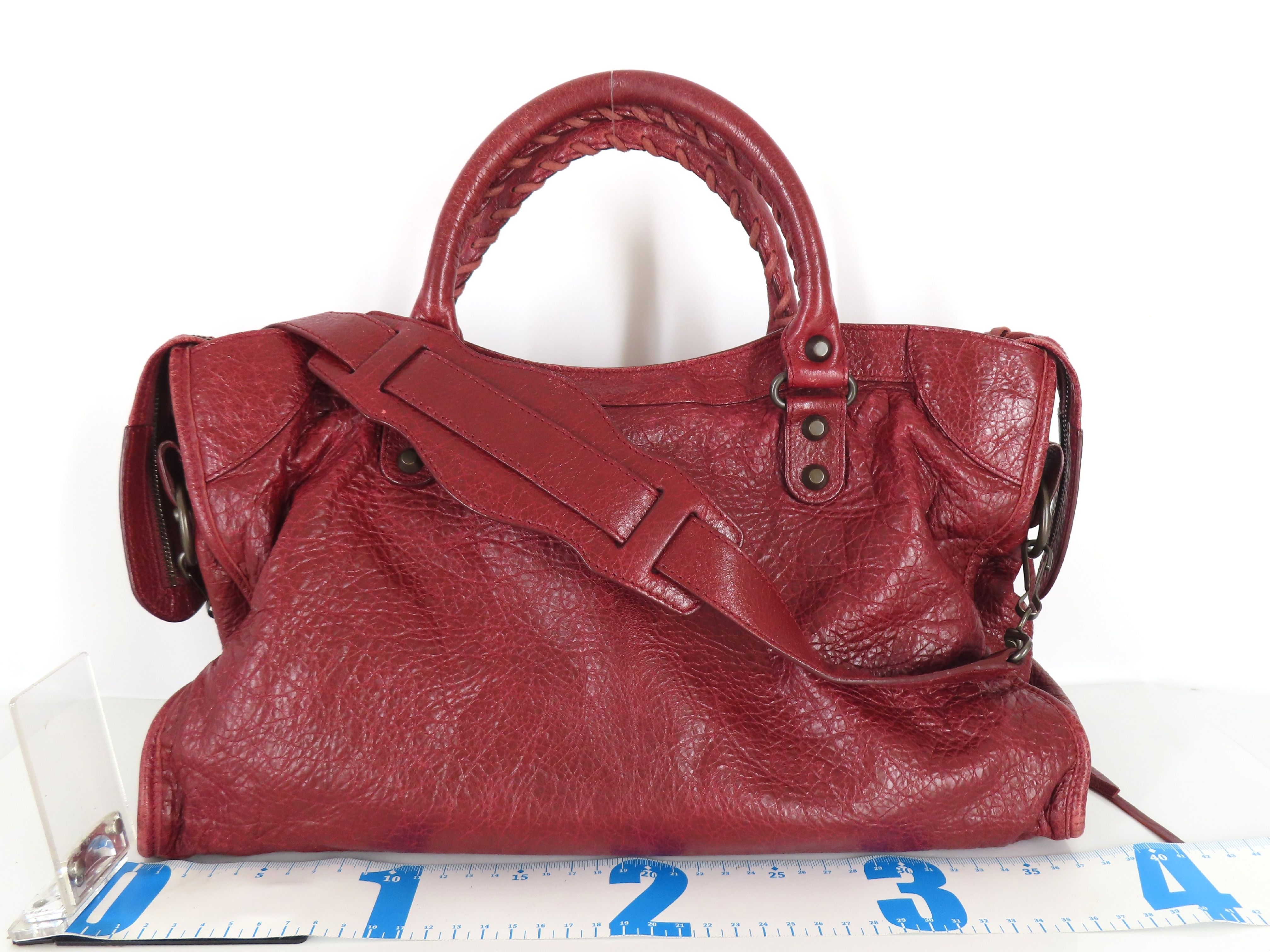 City Burgundy City Bag Handbag — view 2