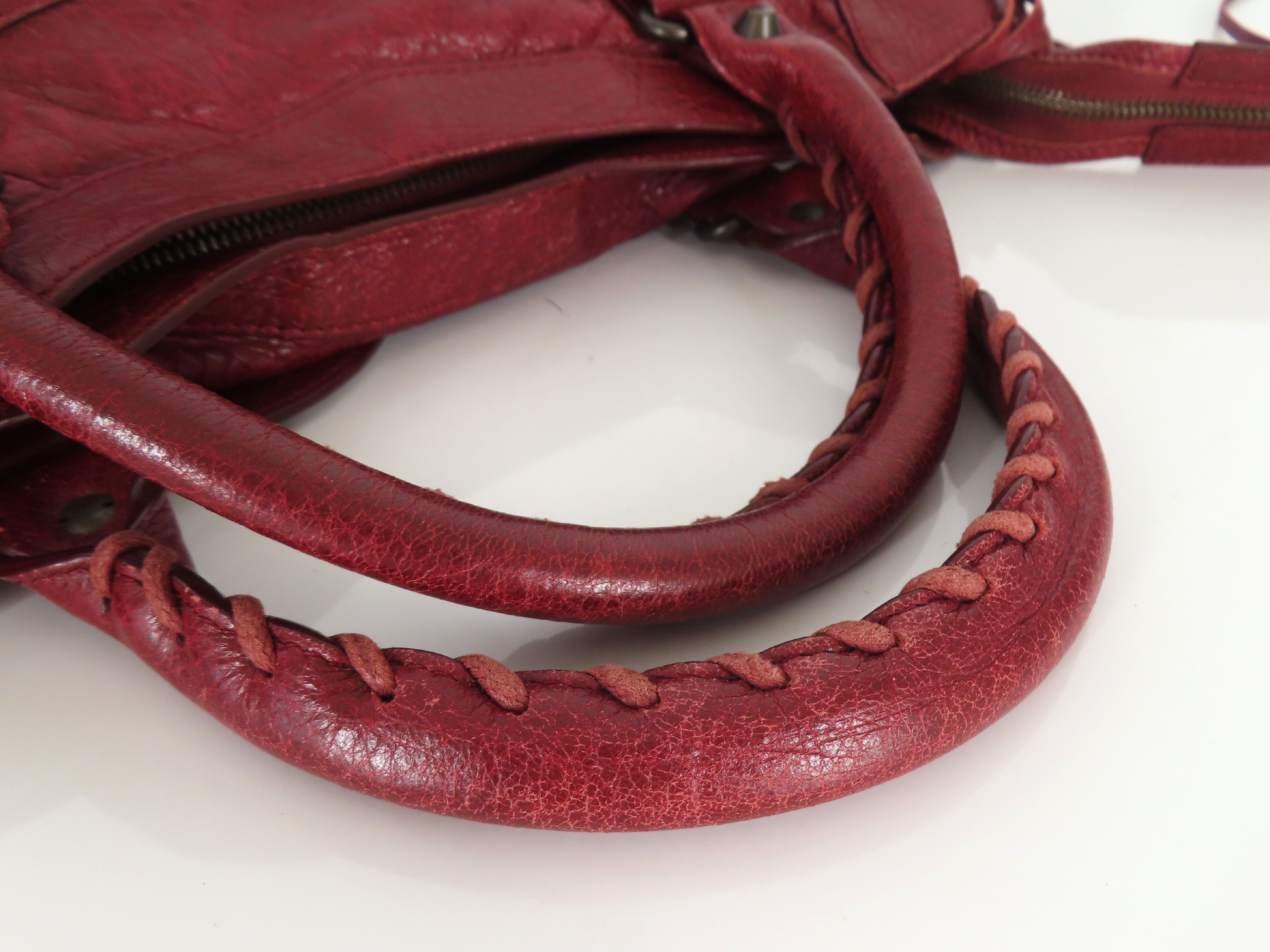 City Burgundy City Bag Handbag — view 3