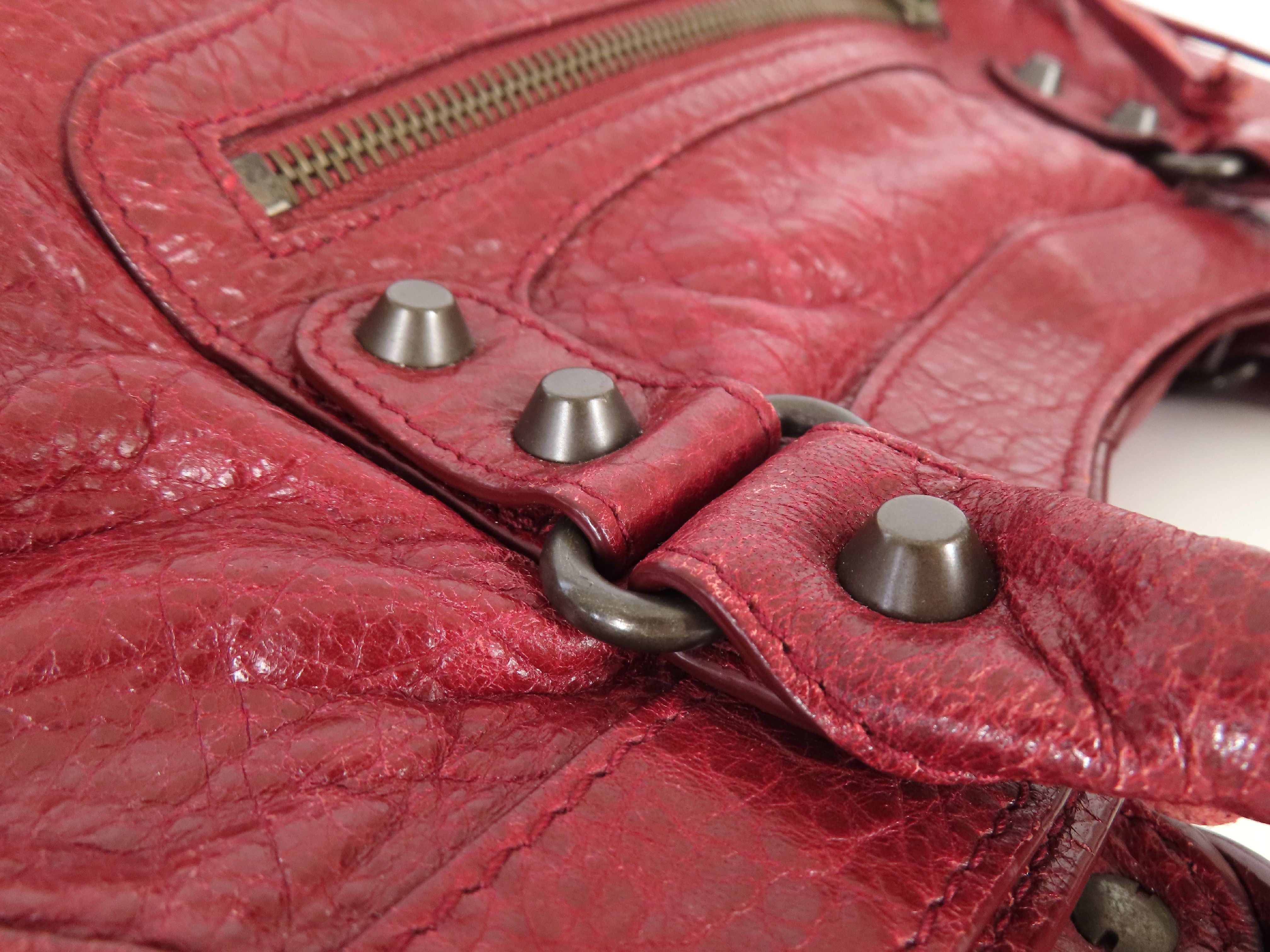 City Burgundy City Bag Handbag — view 5